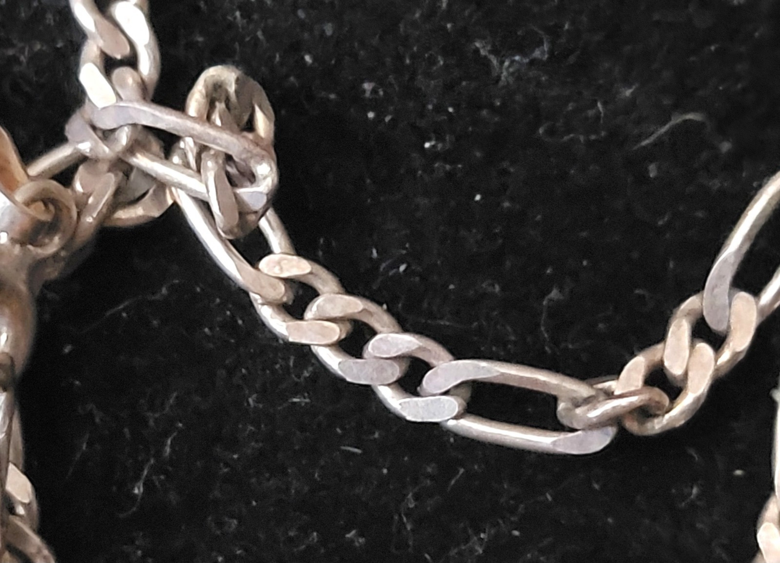 Brand New 10″ Diamond Cut Sterling Silver Figaro Chain Anklet Made In Italy