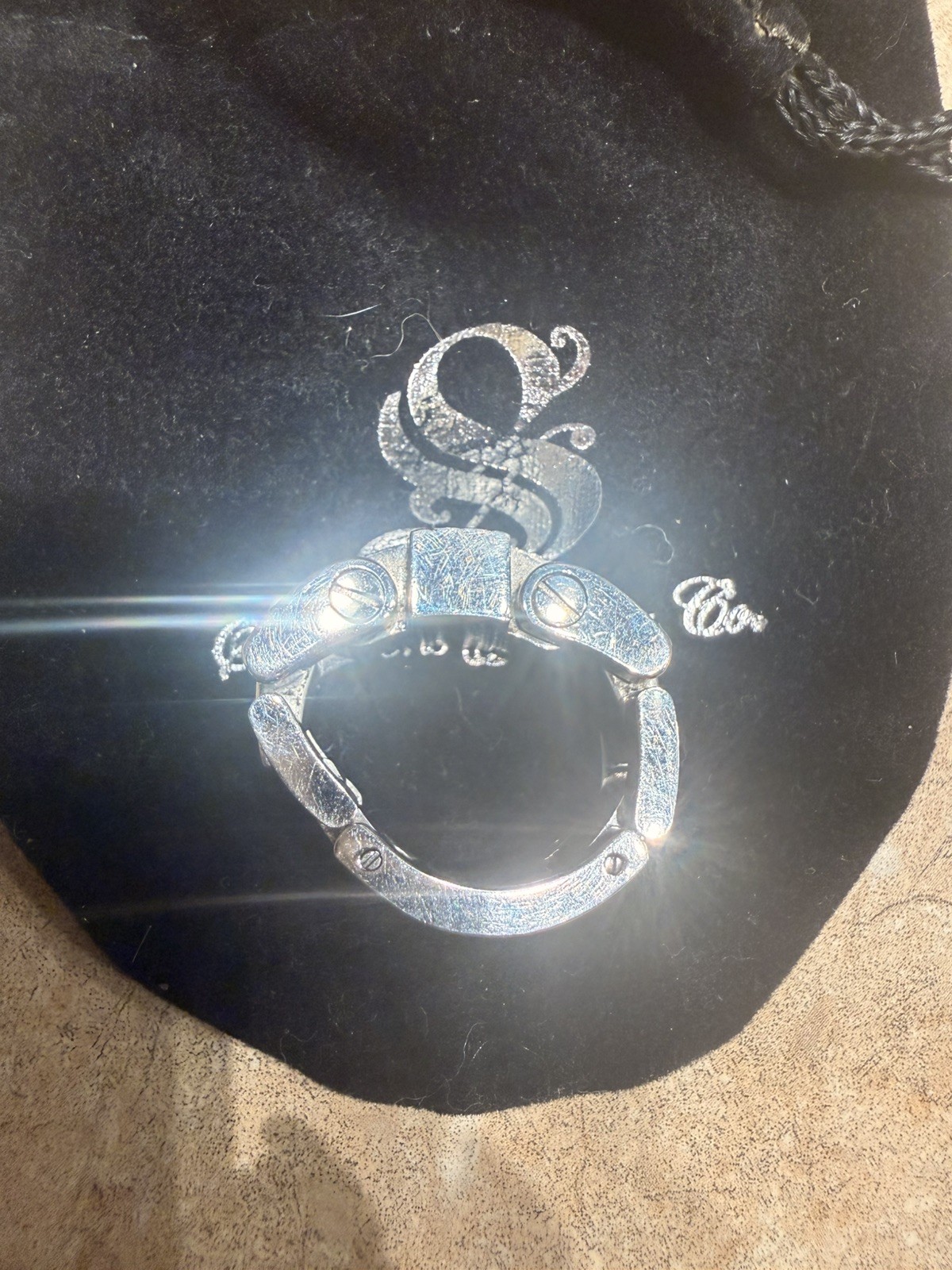 Russell simmons jewelry co Argyle Style link ring/ Diamonds/ MENS size 10/ VIDEO