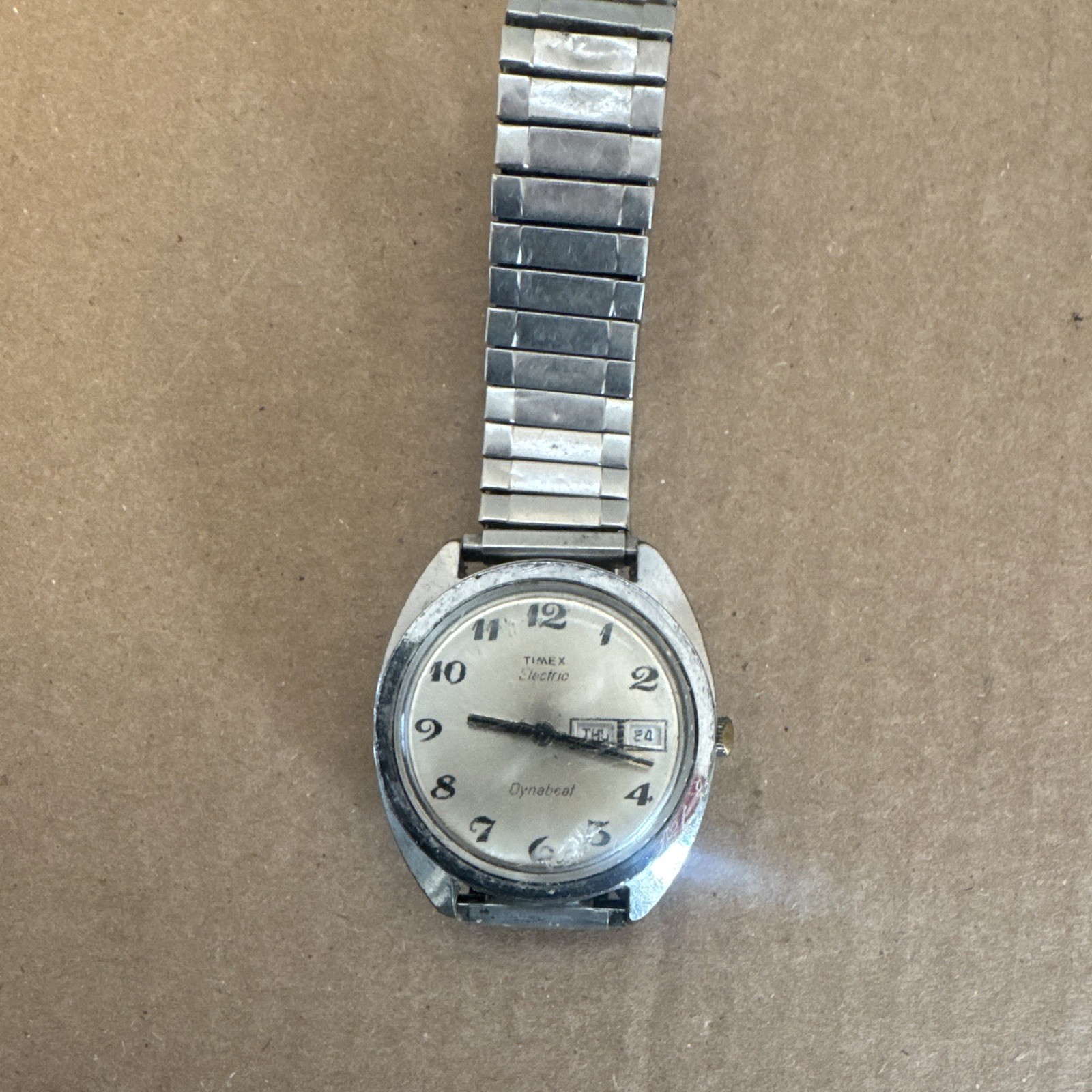 1970s Timex Electric Dynabeat Day/Date Watch Vintage Men’s Watch Very Nice Shape