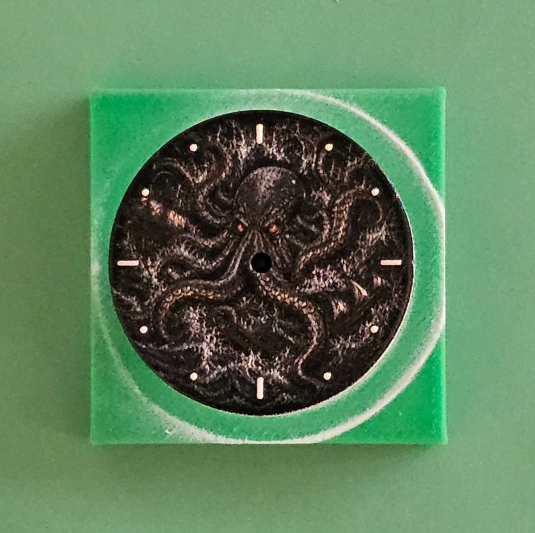 28.5mm Kraken Octopus NH35 NH36 Seiko Mod Textured Watch Dial -UK Made