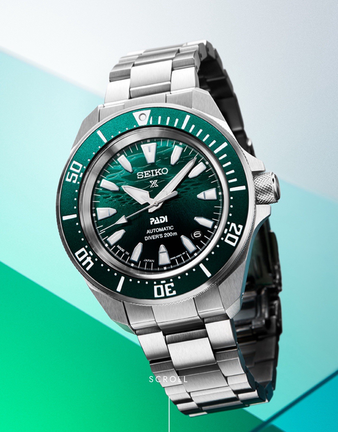 Seiko Prospex Sea Samurai PADI Divers Green Dial Special Edition Watch SRPL13