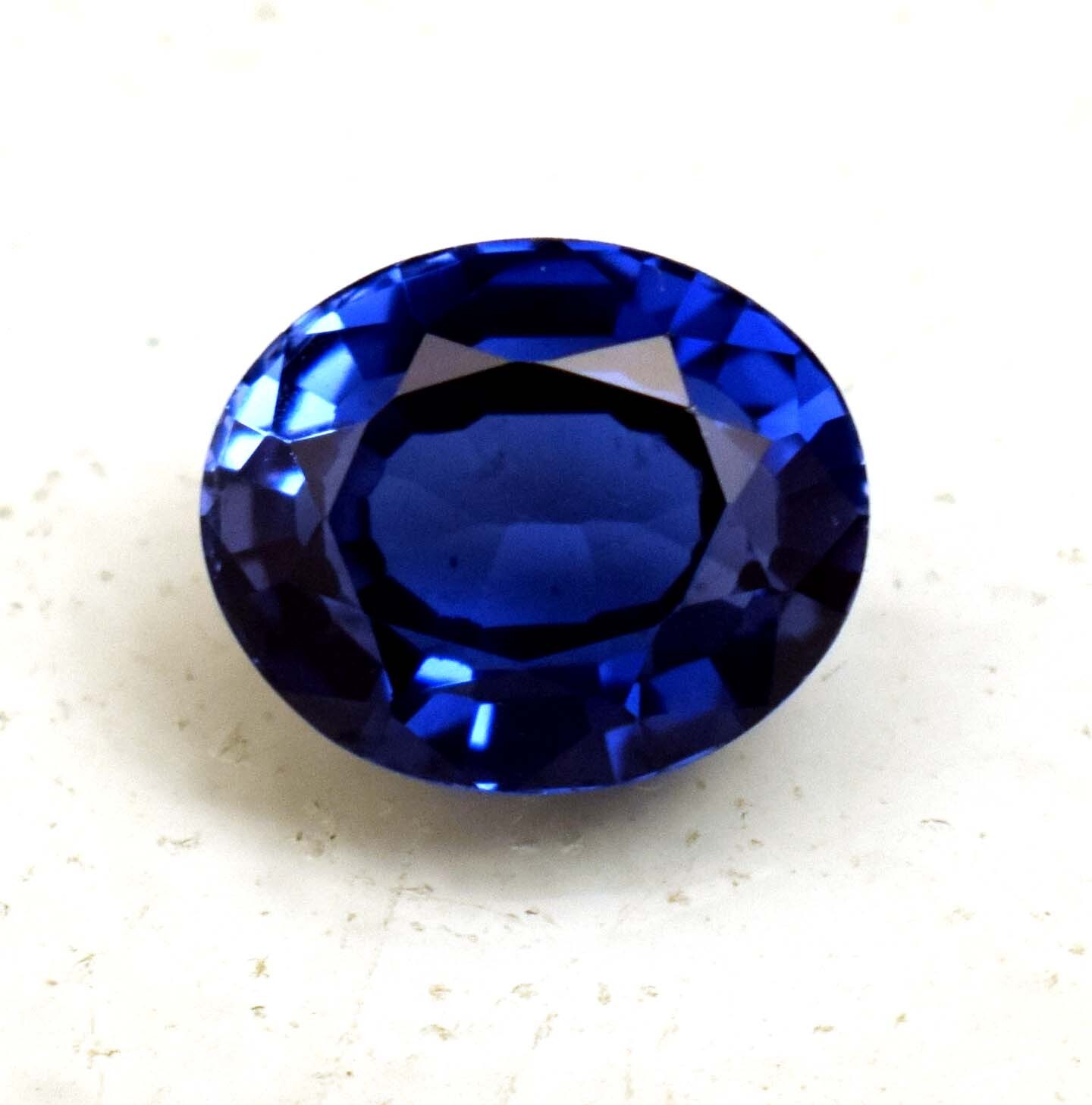 Lab Grown Blue Color Sapphire 4.70 Ct Certified Loose Gemstone For Ring Use