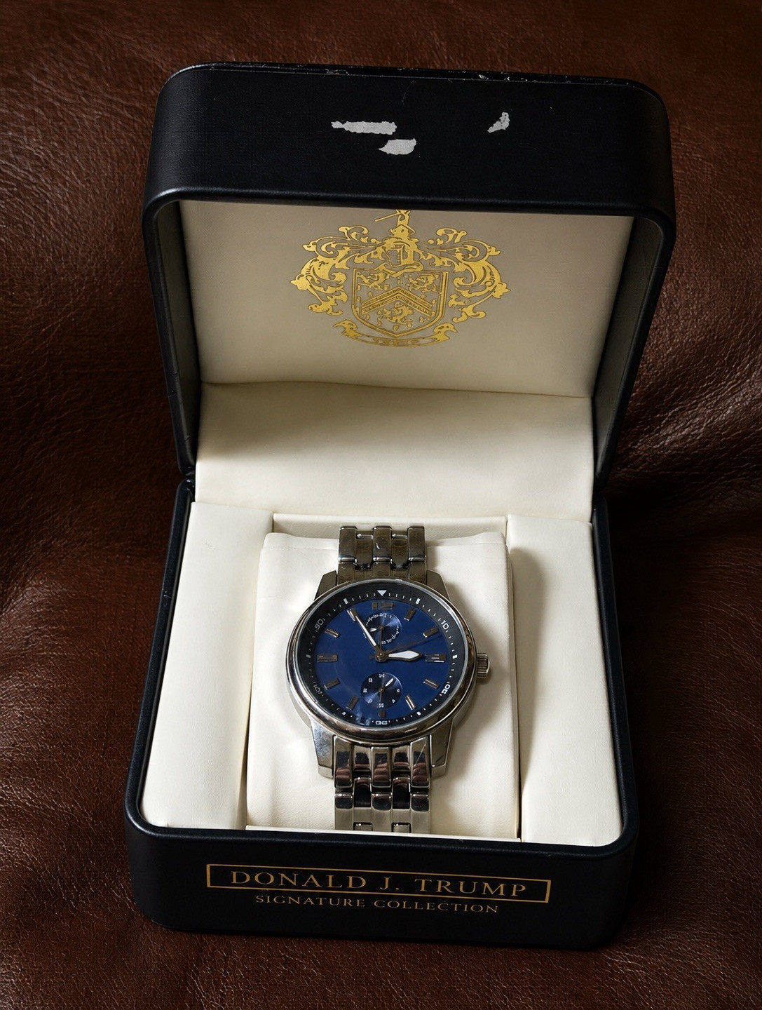 Rare 2005 Donald J. Trump Signature Collection TR1083BLSB Blue Dial Watch w/Box