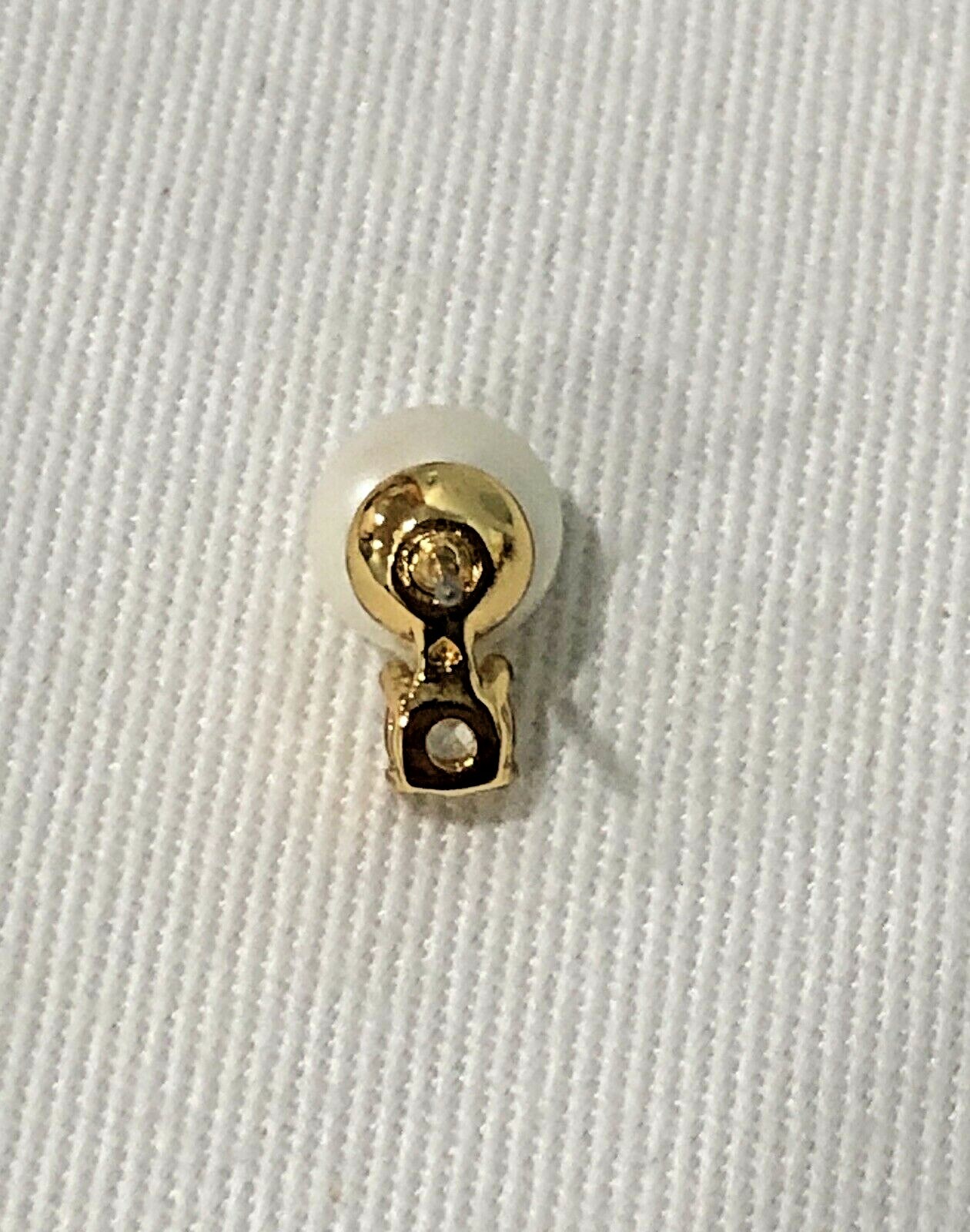 New KATE SPADE Pearls of Wisdom Studs Pearl and Chrystal Gold Plated w/ Dust Bag