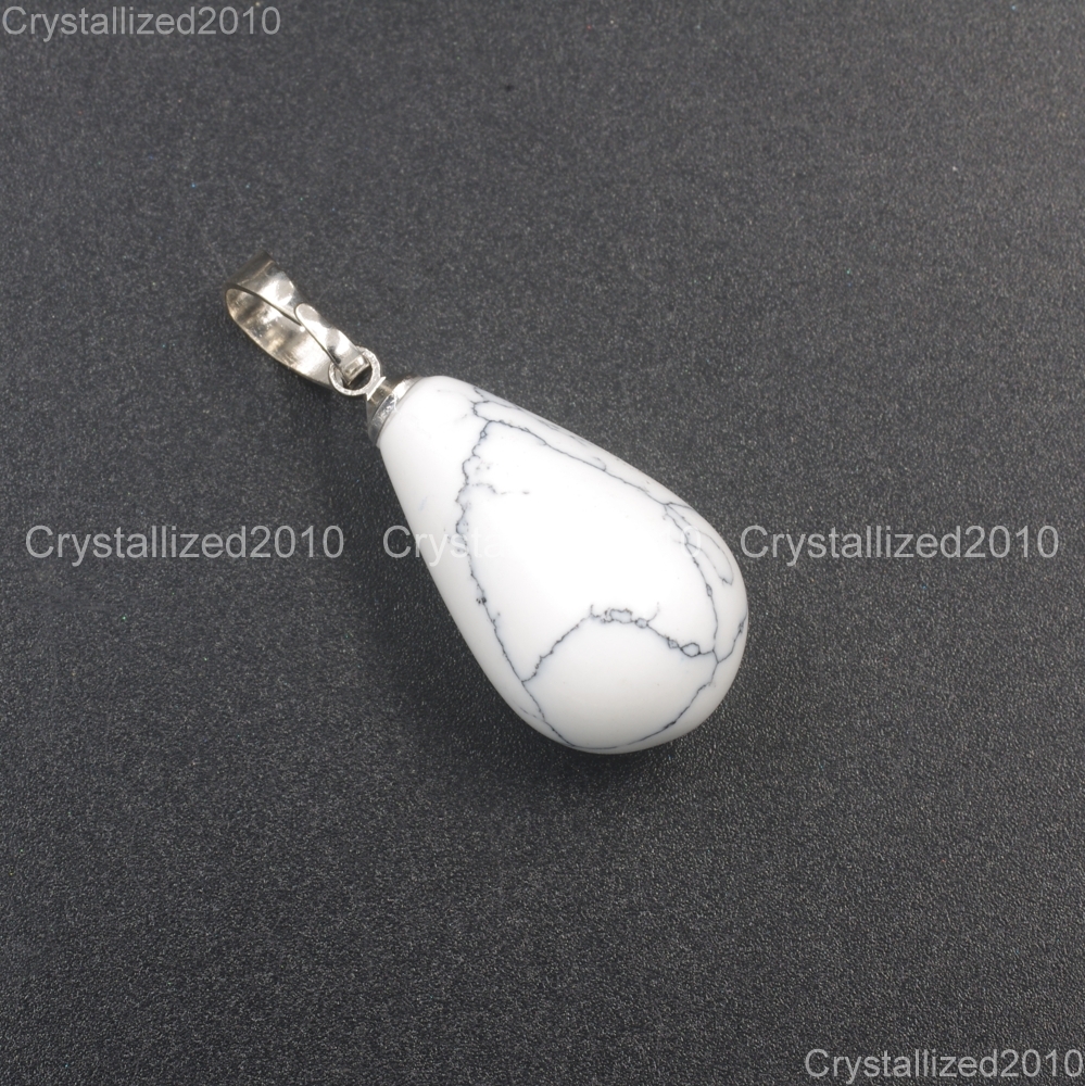 Natural Gemstones Drop Raindrop Reiki Chakra Healing Pendant Beads Assorted
