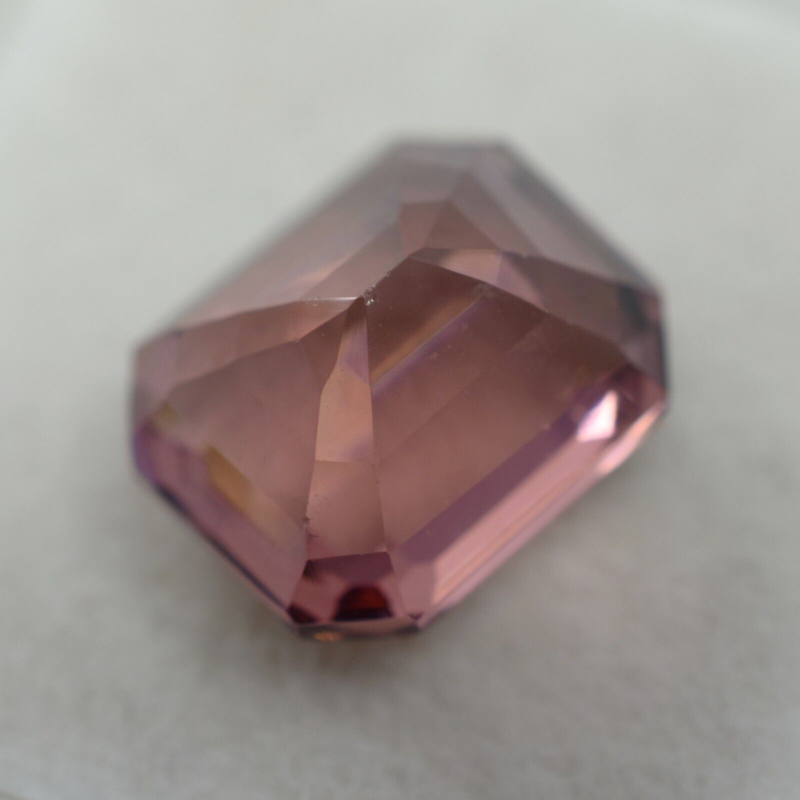 Natural Padparadscha Sapphire 9.30 Ct Rare Emerald Cut CERTIFIED Loose Gemstone