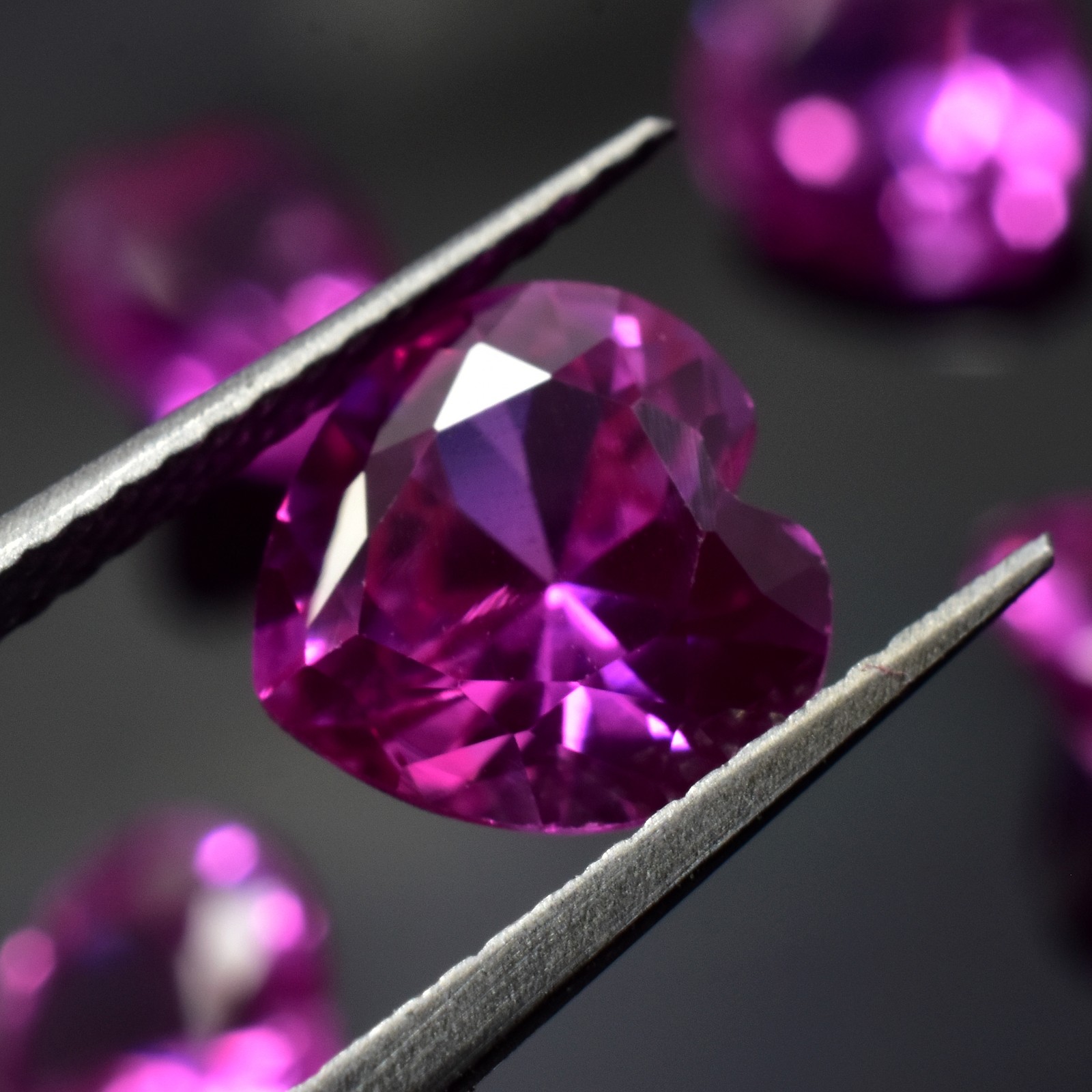 A+ Natural Ruby Gemstone Heart Cut 5X5 mm 50 Pcs CERTIFIED Pink Loose Gemstone