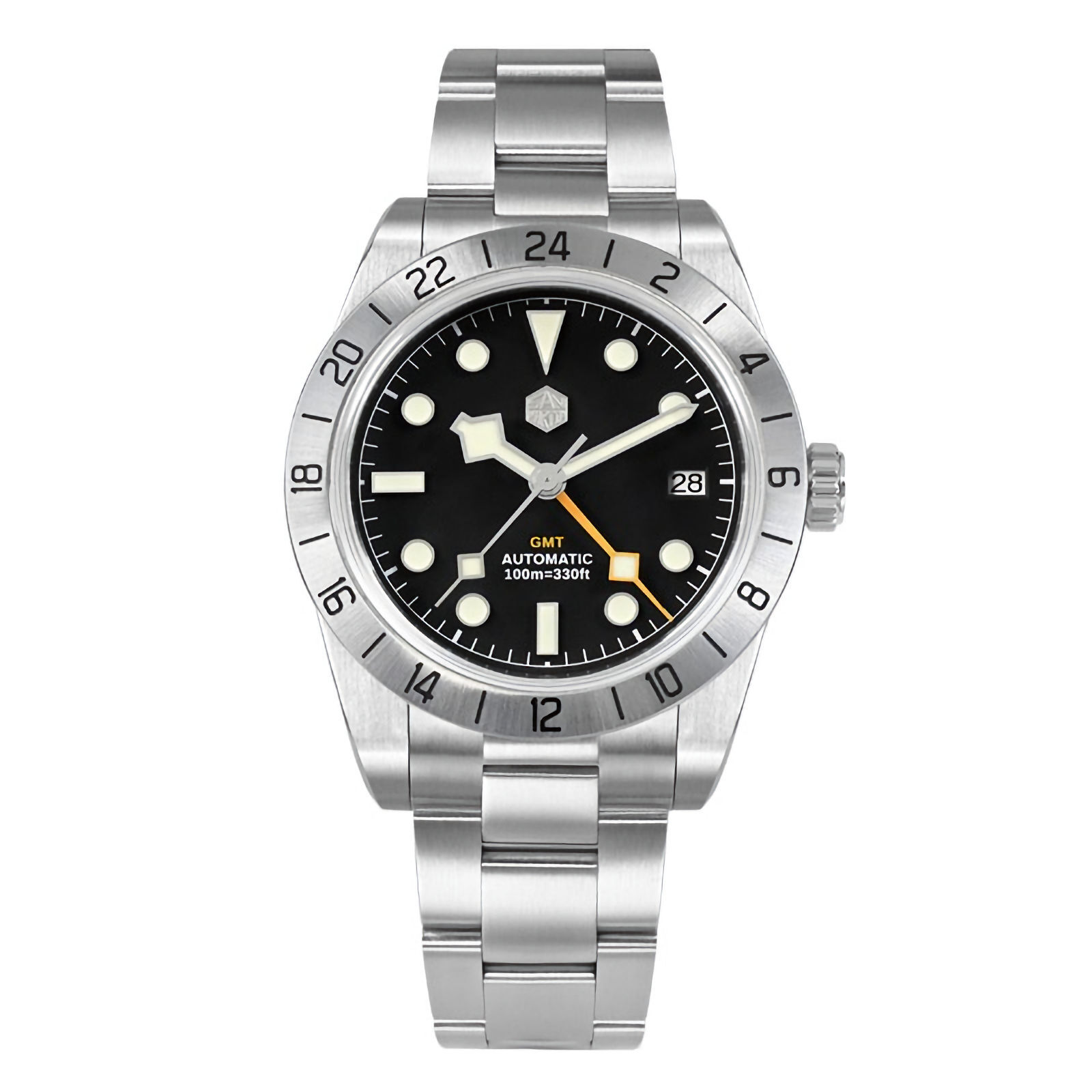 SAN MARTIN SN0054-G-C BB GMT Automatic Stainless Steel 39mm 10ATM Sport’s Watch