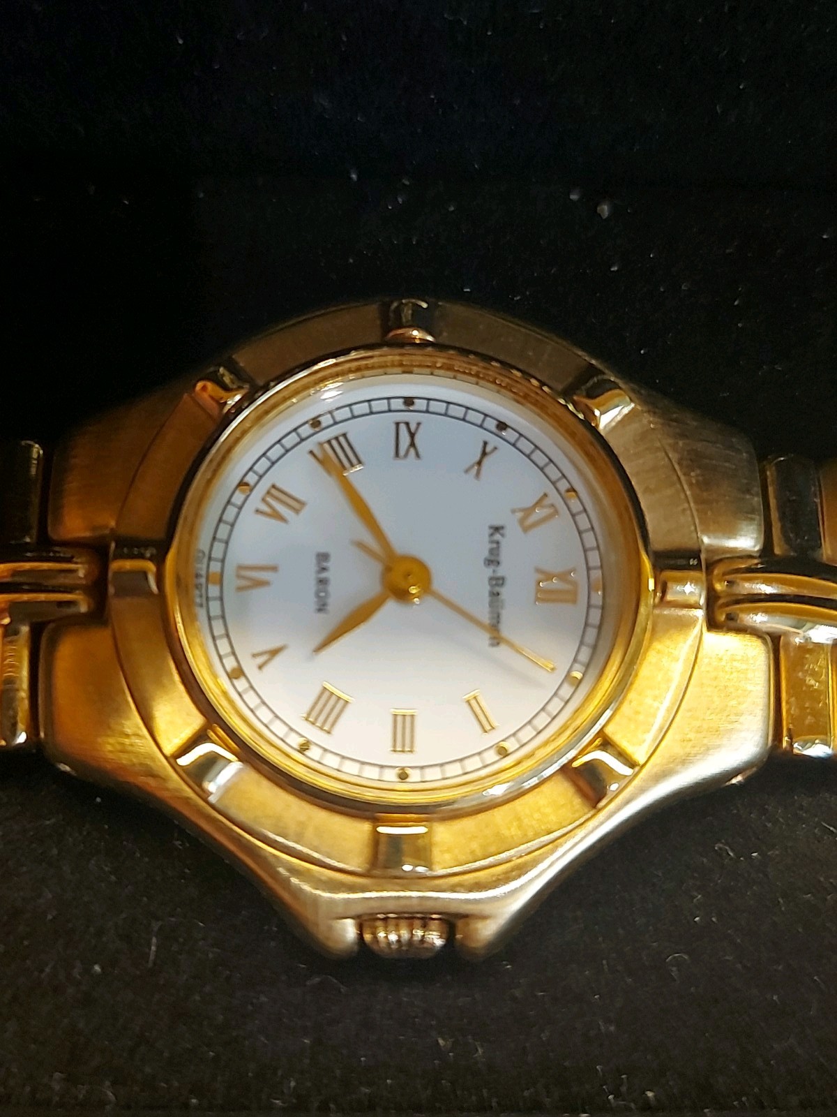 Krug-Baumen Baron Ladies Watch. 18ct Gold Plated. Needs Battery Untested