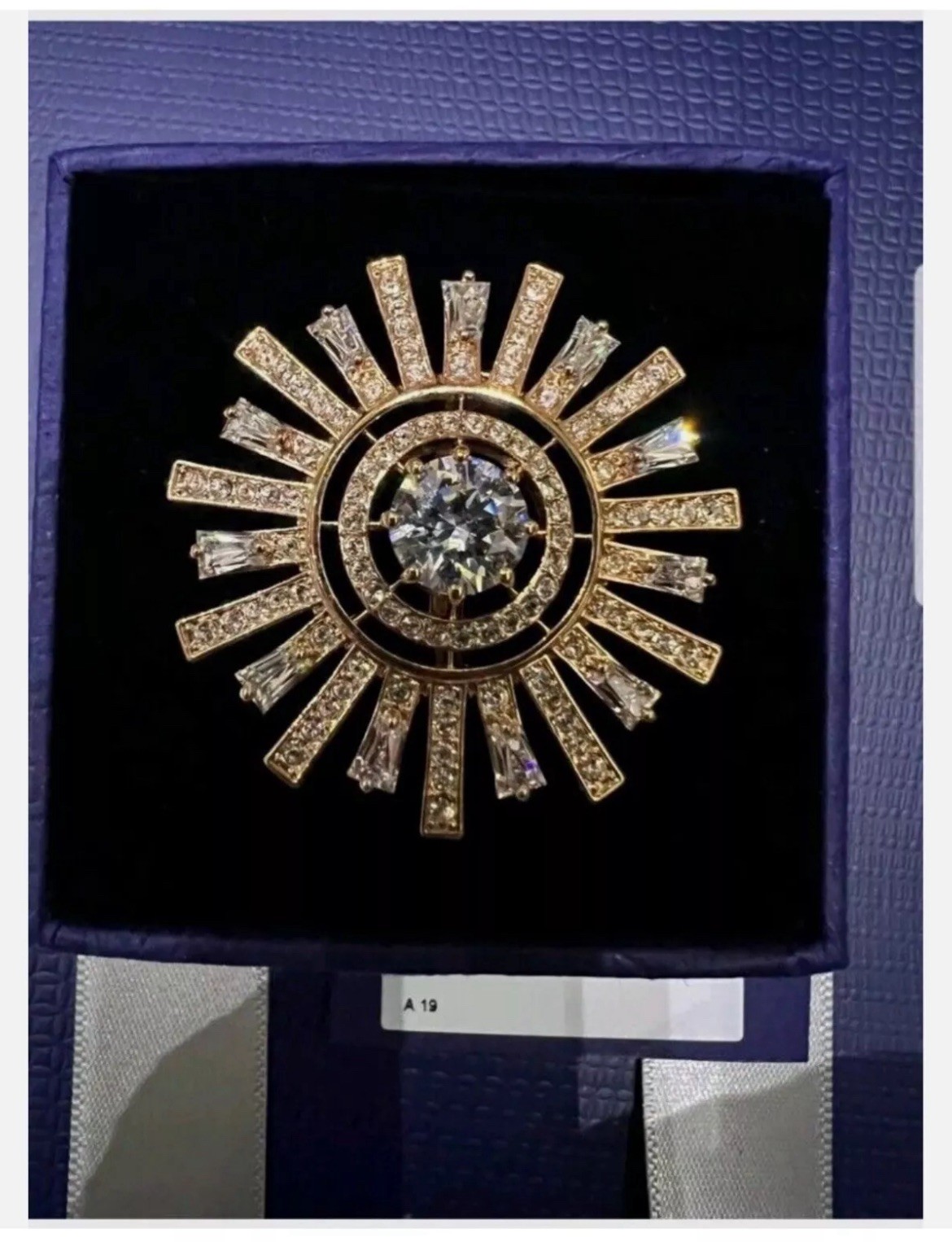 Swarovski Rose Gold Ring Sunshine Collection Size 52 NEW RRP £129 Genuine❤🌸