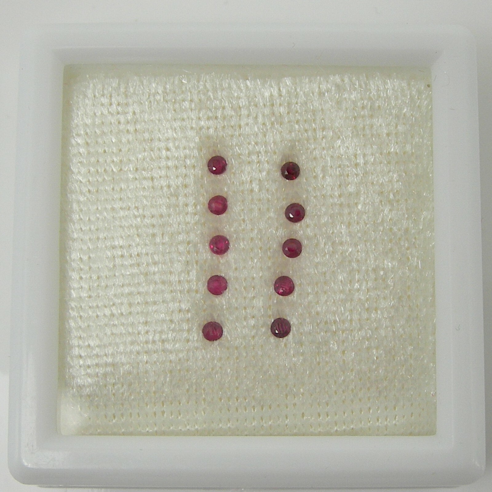 0.30ct Natural Round 1.75 mm Red-Pinkish Ruby Loose Gemstone, Qty 10 pieces