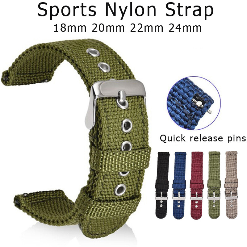 Sport Canvas Nylon Watch Strap 18mm 20mm Watch Band 22mm 24mm Bracelet Wristband