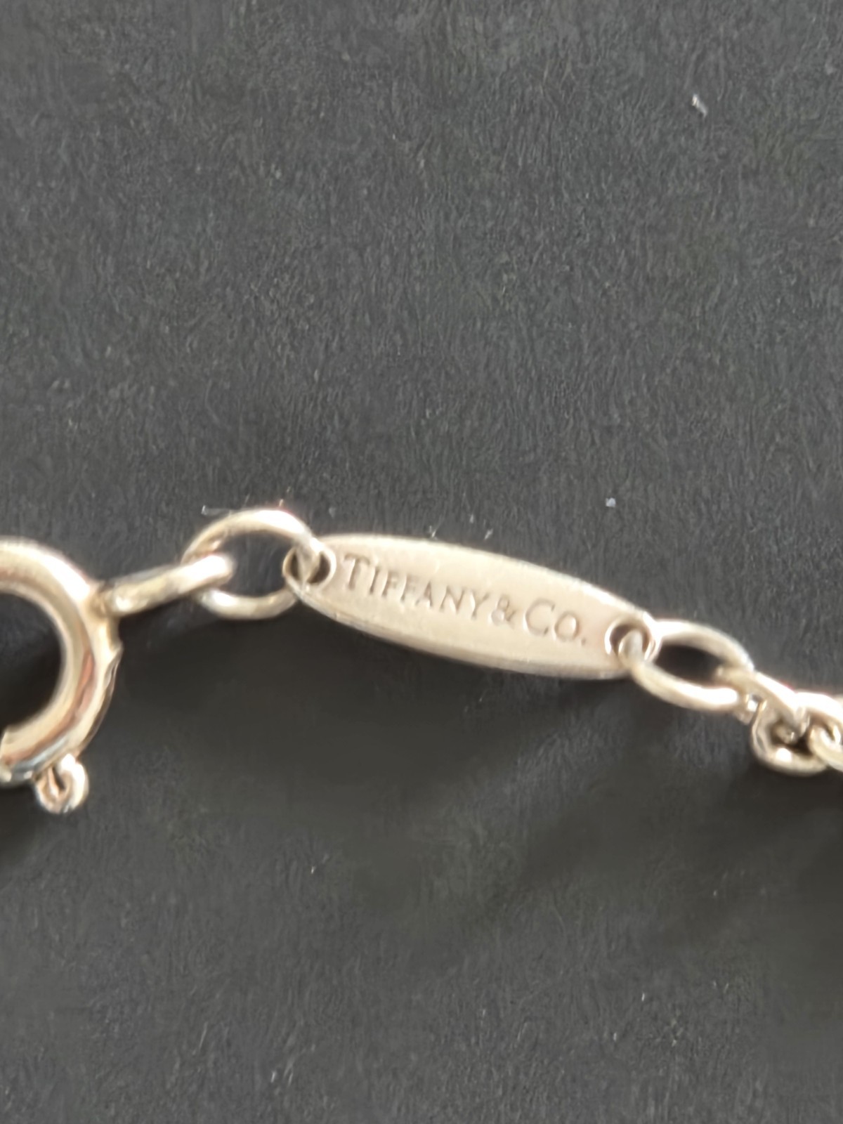 Tiffany & Co. Elsa Peretti Open Heart Oval Chain Bracelet 925 Sterling Silver