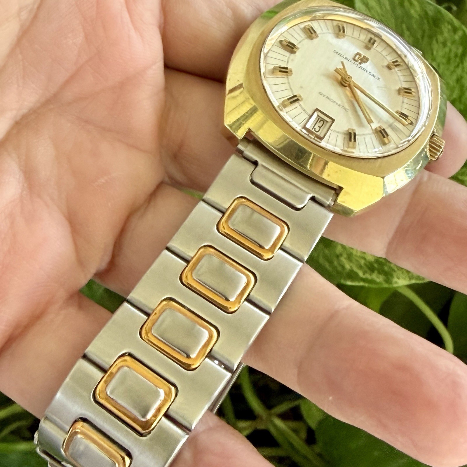Vintage GIRARD PERREGAUX Gyromatic Date GoldPlated Automatic Men’s 38mm Watch