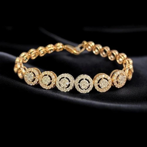 5Ct Princess Cut Simulated Ruby & Diamond Tennis Bracelet 14K Yellow Gold Plated