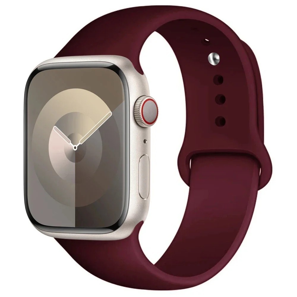 Silicone Solo Loop Band Strap Hot For Apple Watch Series 6 7 8 9 10 42/44/45 mm