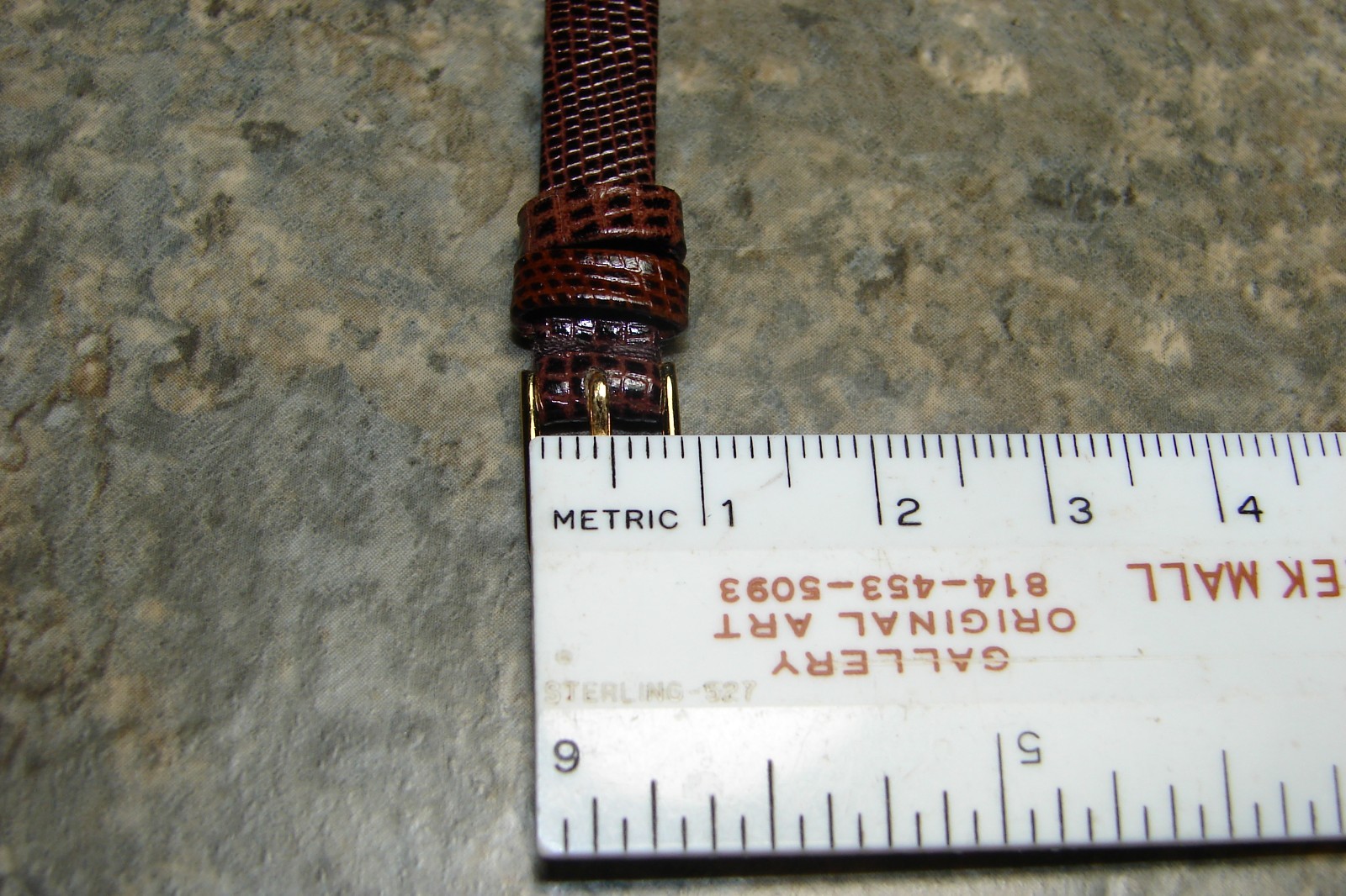 Ladies 8mm (5/16″) JB Champion Brown Lizard Calf Leather Watchband NOS