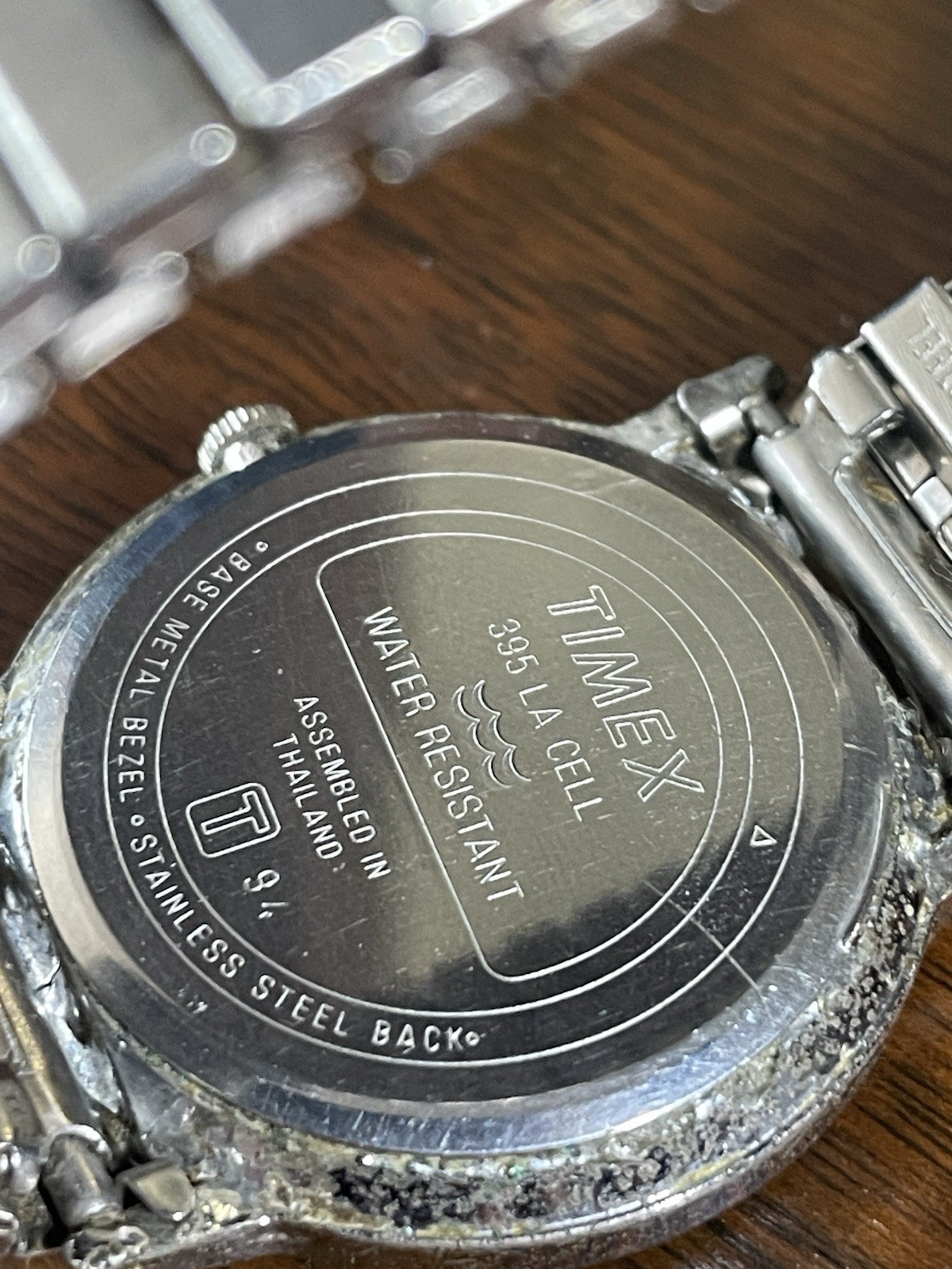 Timex LA Cell Quartz Analog Watch White Dial Arabic, Silver Expandable Band 35mm