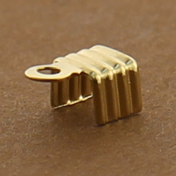 36pc,Gold or Silver Fold-Over Cord Ends, Beadalon Leather Crimps 338A-002,