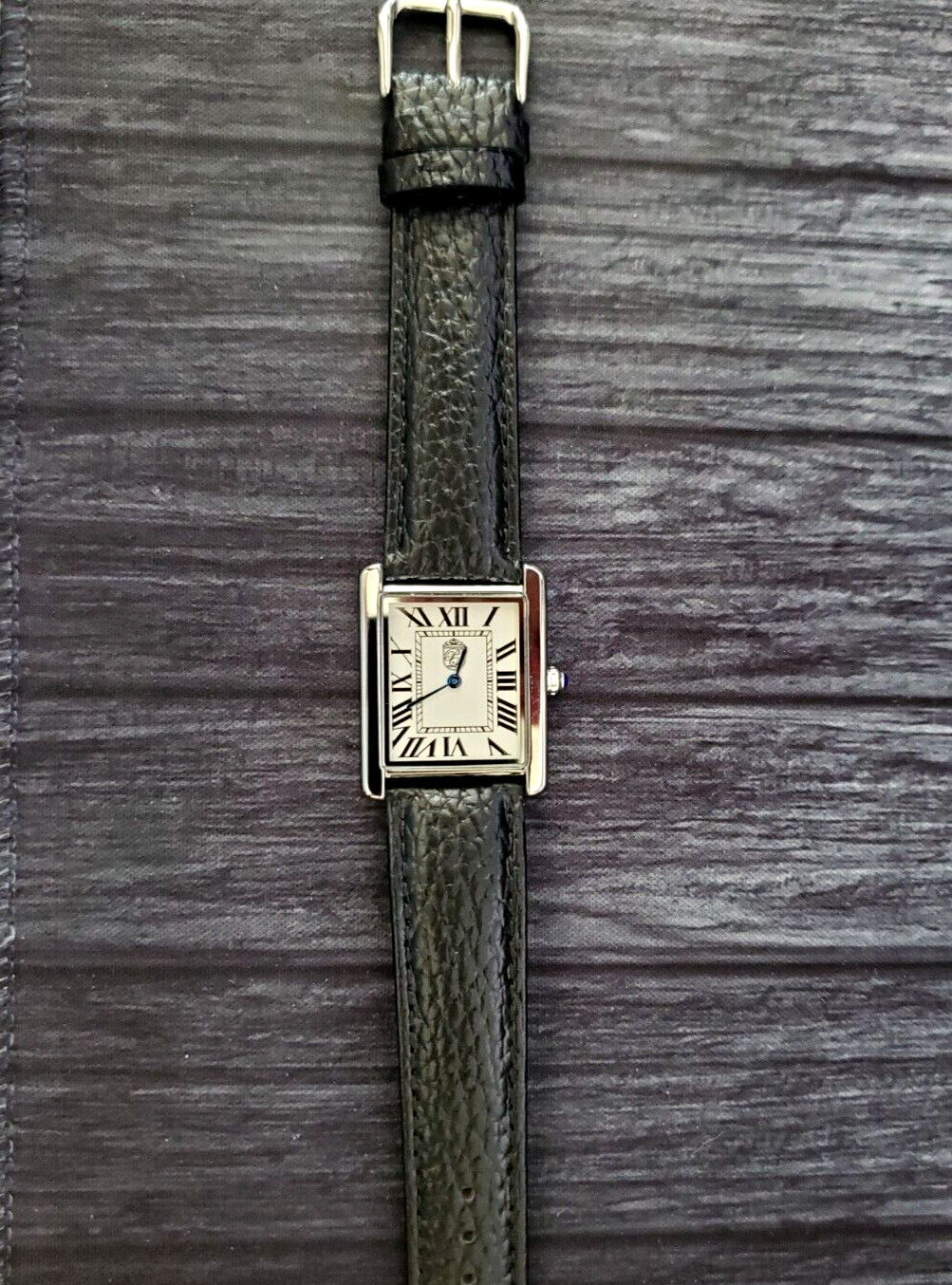 NICE Pierre Lucerne 1888 Vintage Tank Style Swiss Inspired Mens Watch Blk Band