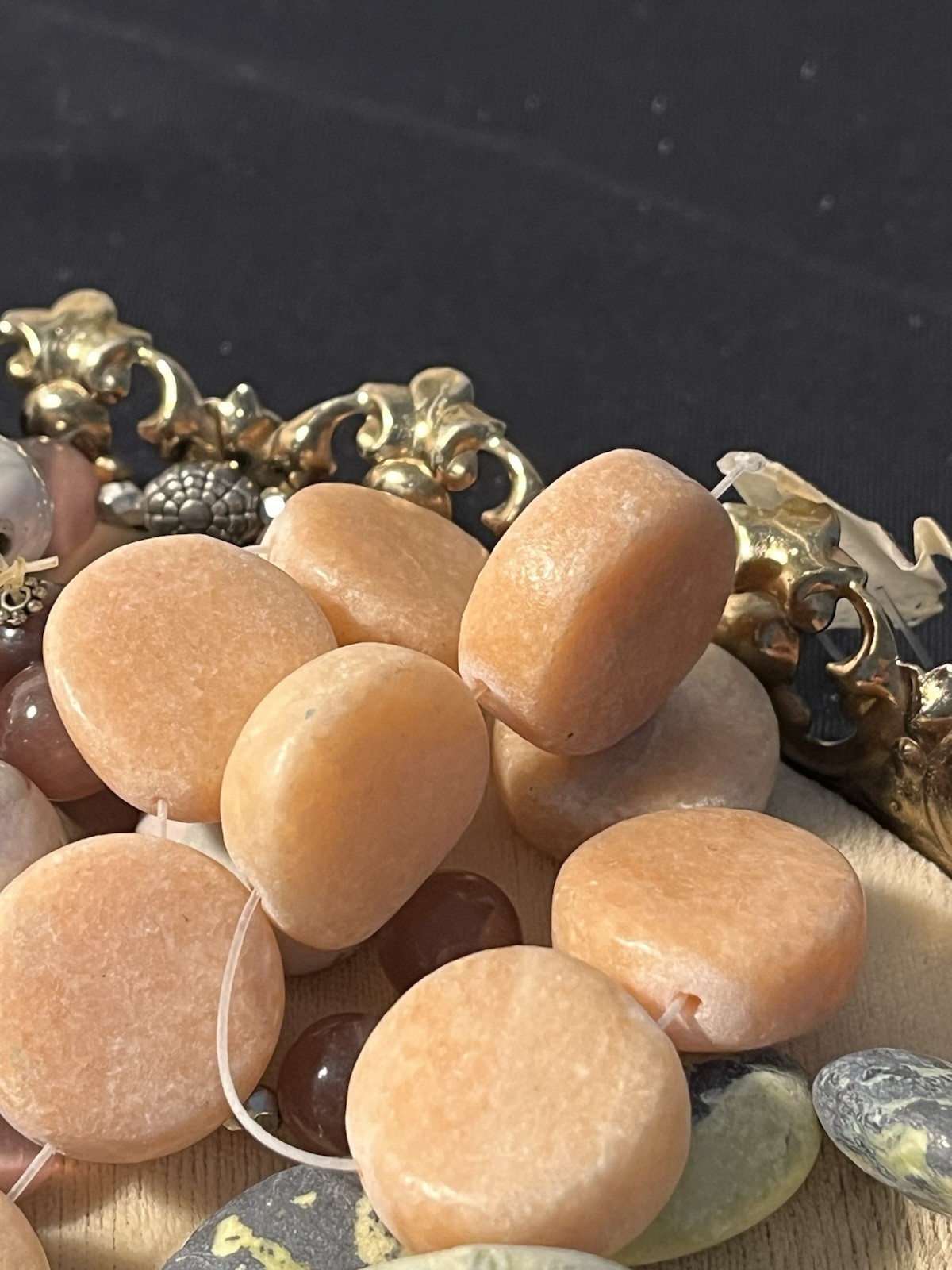 VTG To Modern Semi-Precious Gemstone Chunky Destash Lot For Jewelry/Craft Makers