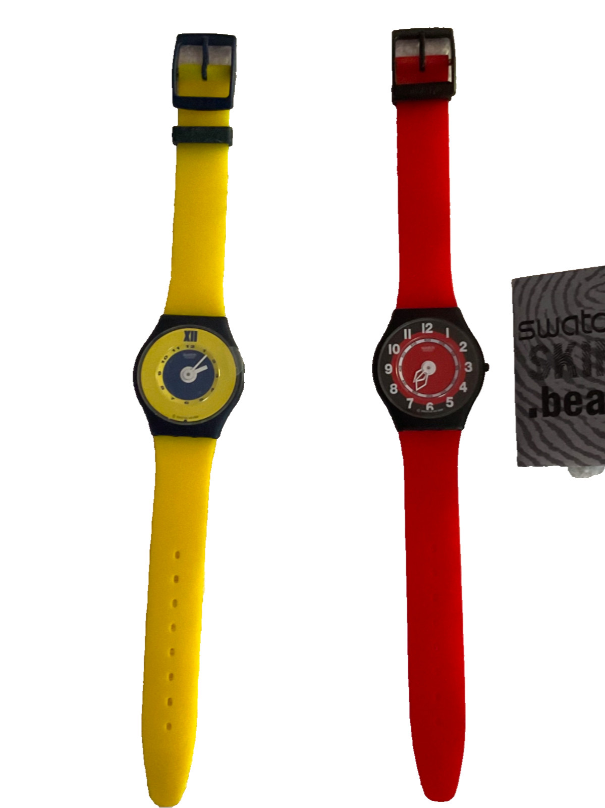 Vintage Swatch Lot of SkinBeat Amarillo & Rosso Corsa Watches Brand New no Tags