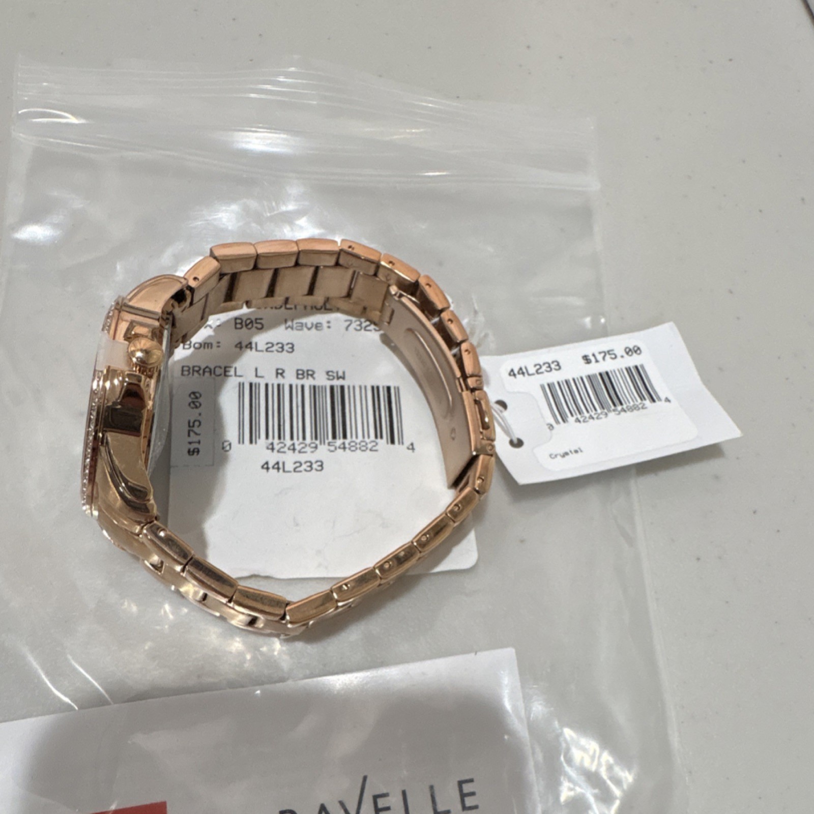New Caravelle New York Women’s Rose Gold Quartz Analog Wristwatch 44L233