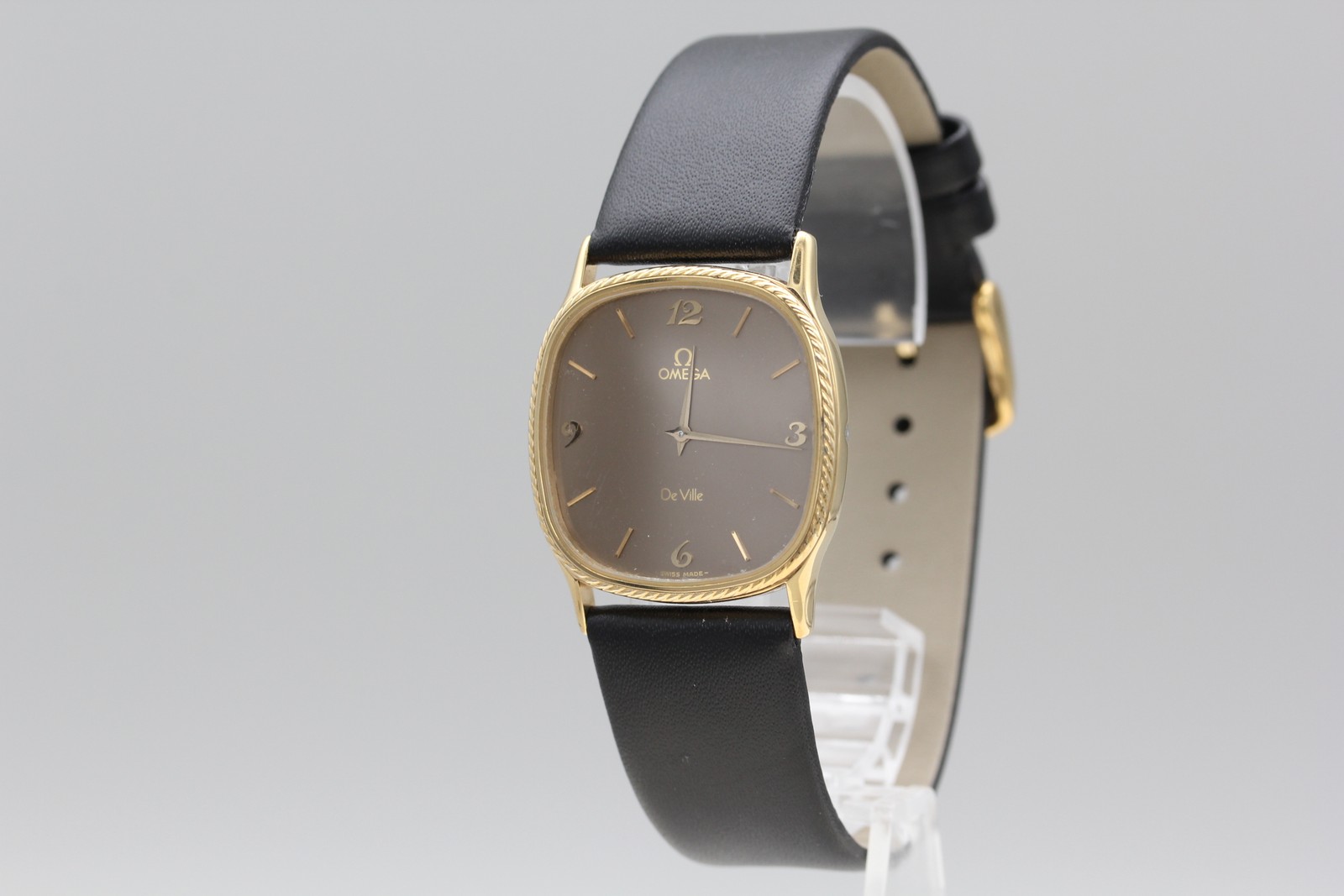 1980s【Near MINT / Box】OMEGA De Ville Cal.1365 Push Crown Brown Quartz 31mm Men’s