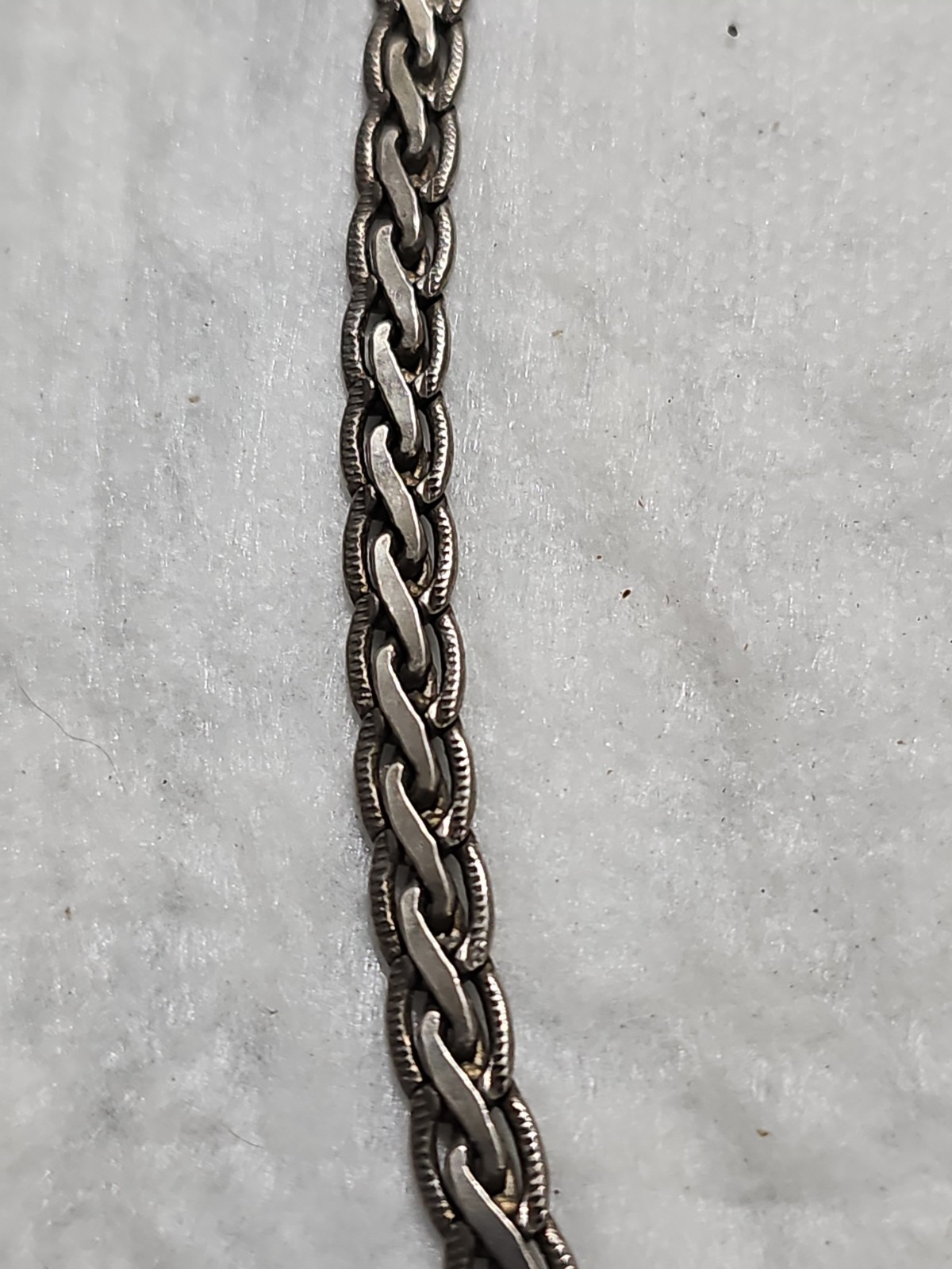 Vintage Italy 925 Sterling Silver Braided Wheat Chain Necklace Heavy 33.9g 20″