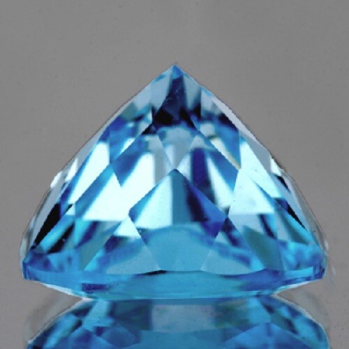 7.00 mm Trillion Brilliant Cut Natural Swiss Blue Topaz {Flawless-VVS}