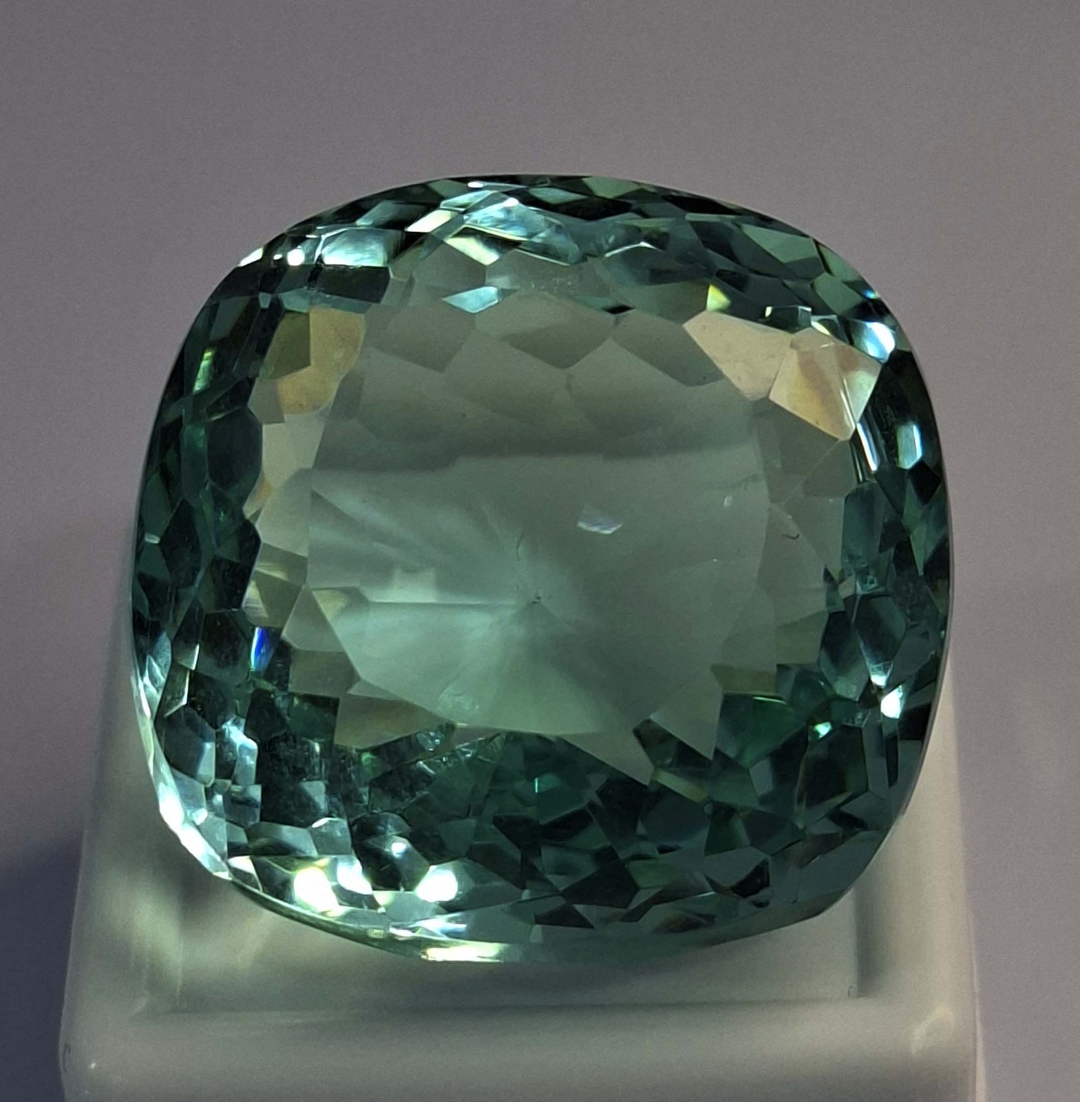 Sea Green Topaz Natural Cushion Cut 87-89 Ct Certified Loose Gemstone SP497