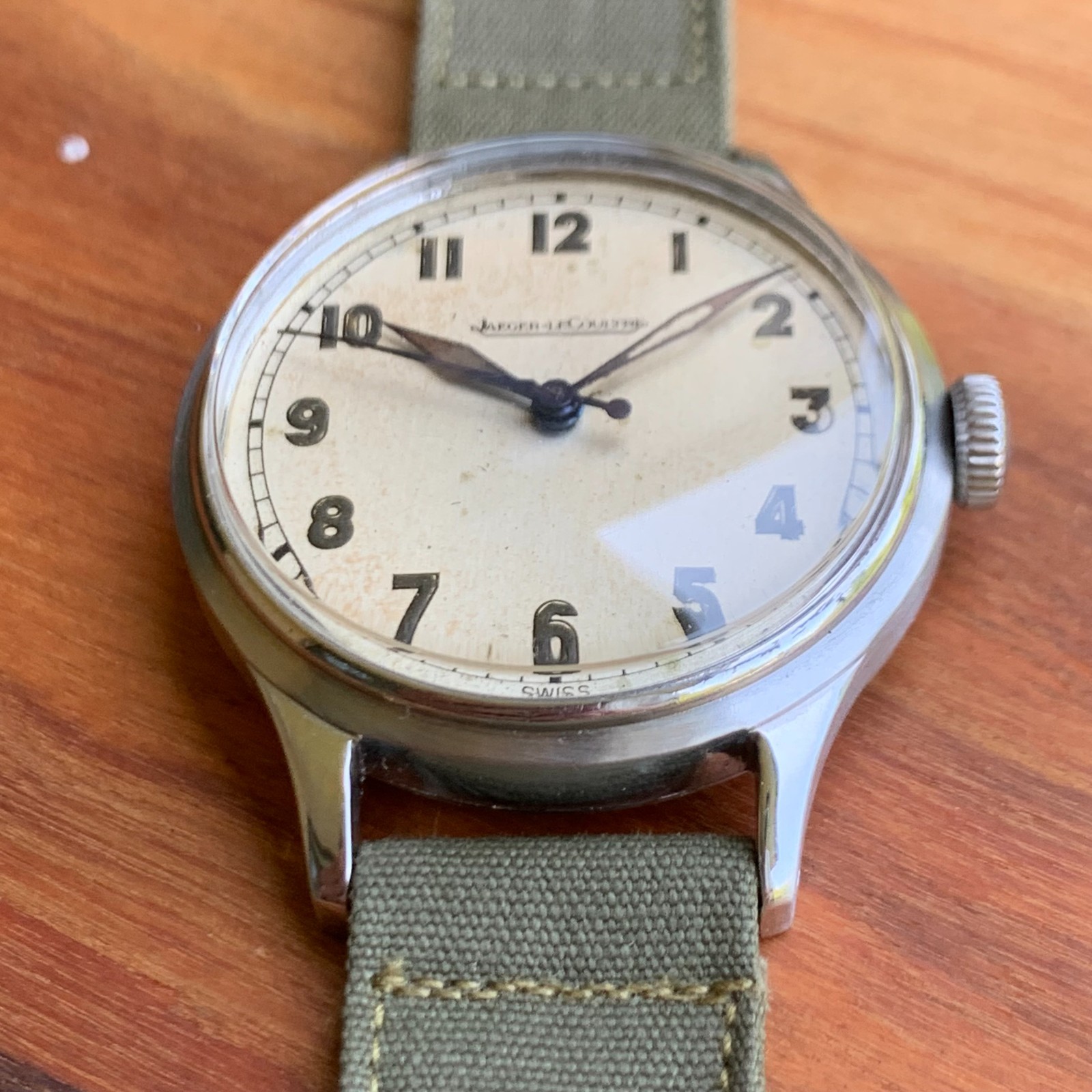 Jaeger-LeCoultre Arabic Numerals Stainless Steel Manual Wind Watch – Circa 1940s
