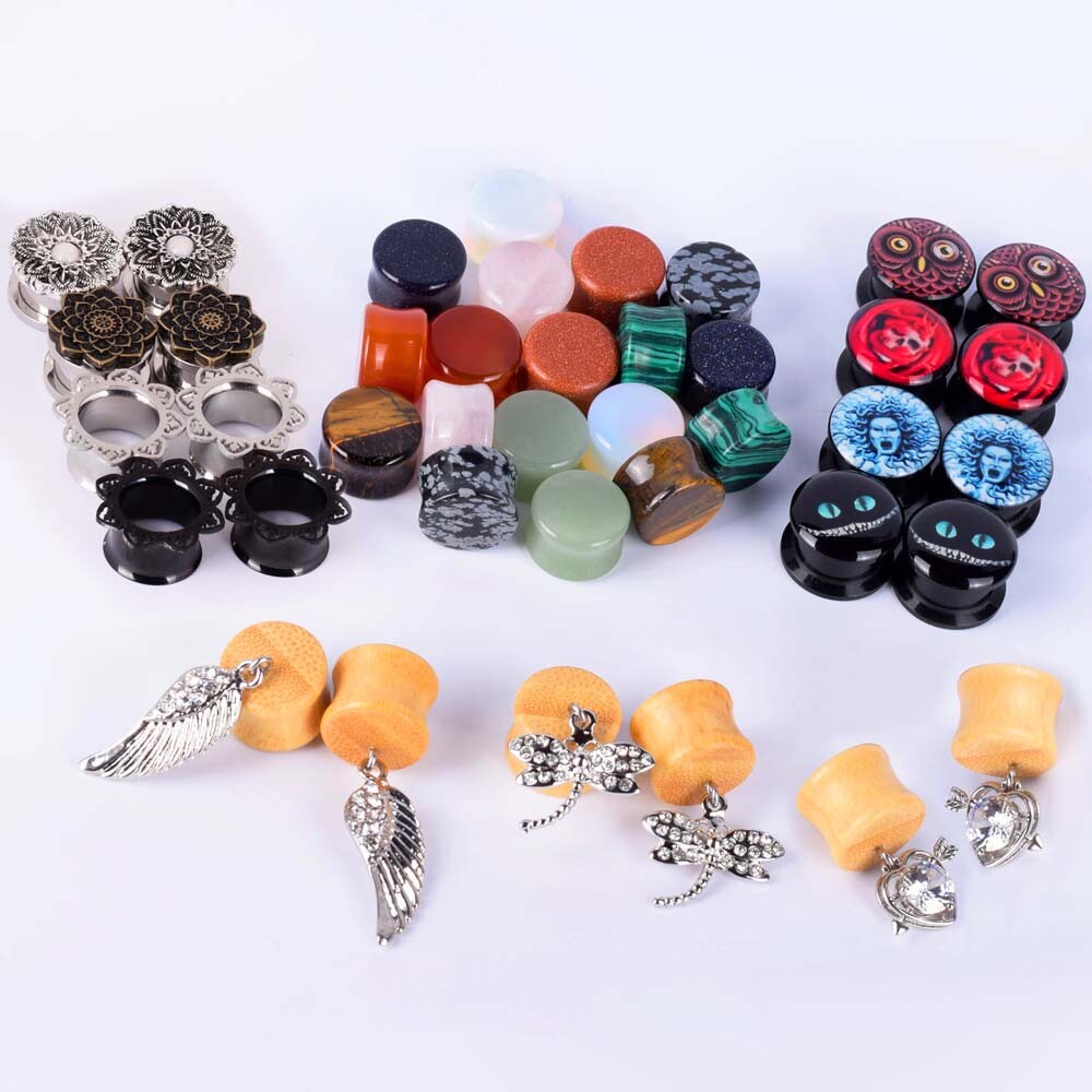 5-200PCS Wholesale Lot Ear Plugs Ear Gauges Random Mixed Style Flesh Tunnels