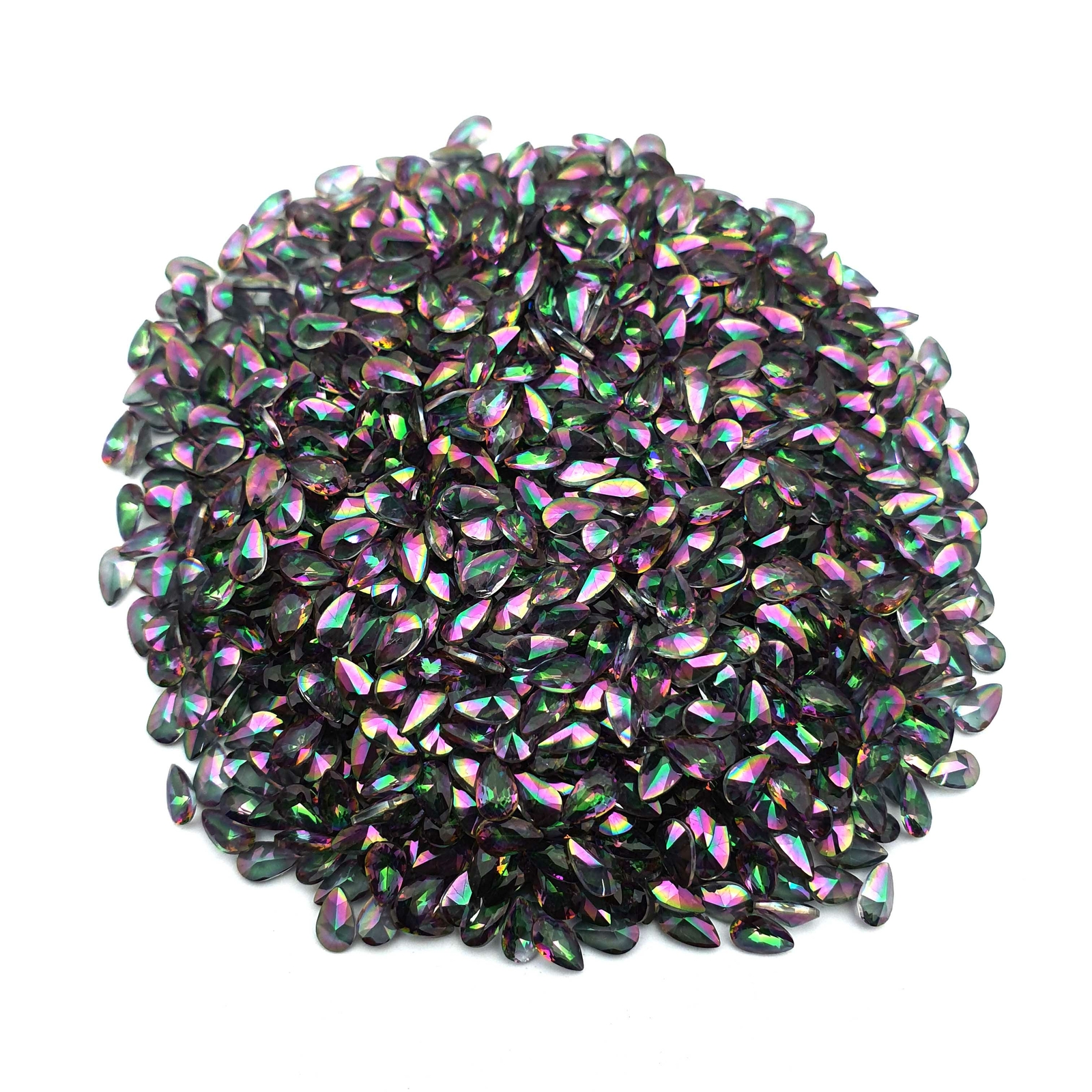 Mystic Quartz Pear Cut Loose lab created Gemstone Lot 200 Pcs 3*5 mm 35 Ct