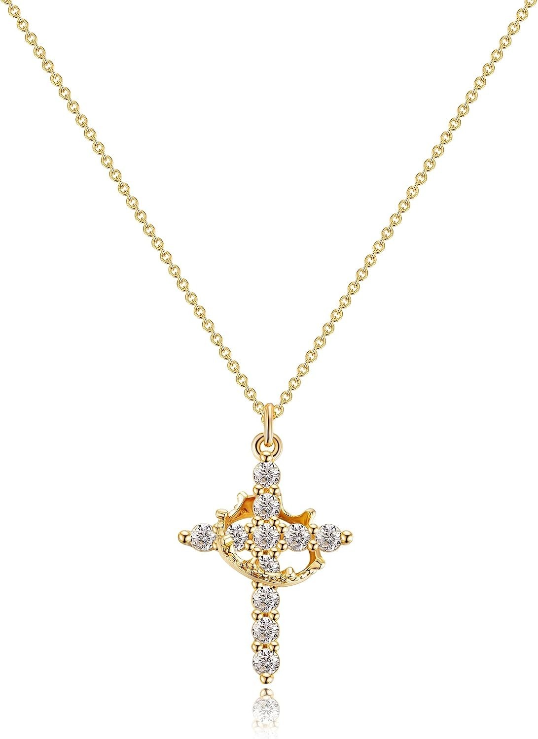 Adjustable Gold Cross Necklace with Gift Box – A Thoughtful Women’s Jewelry Gift