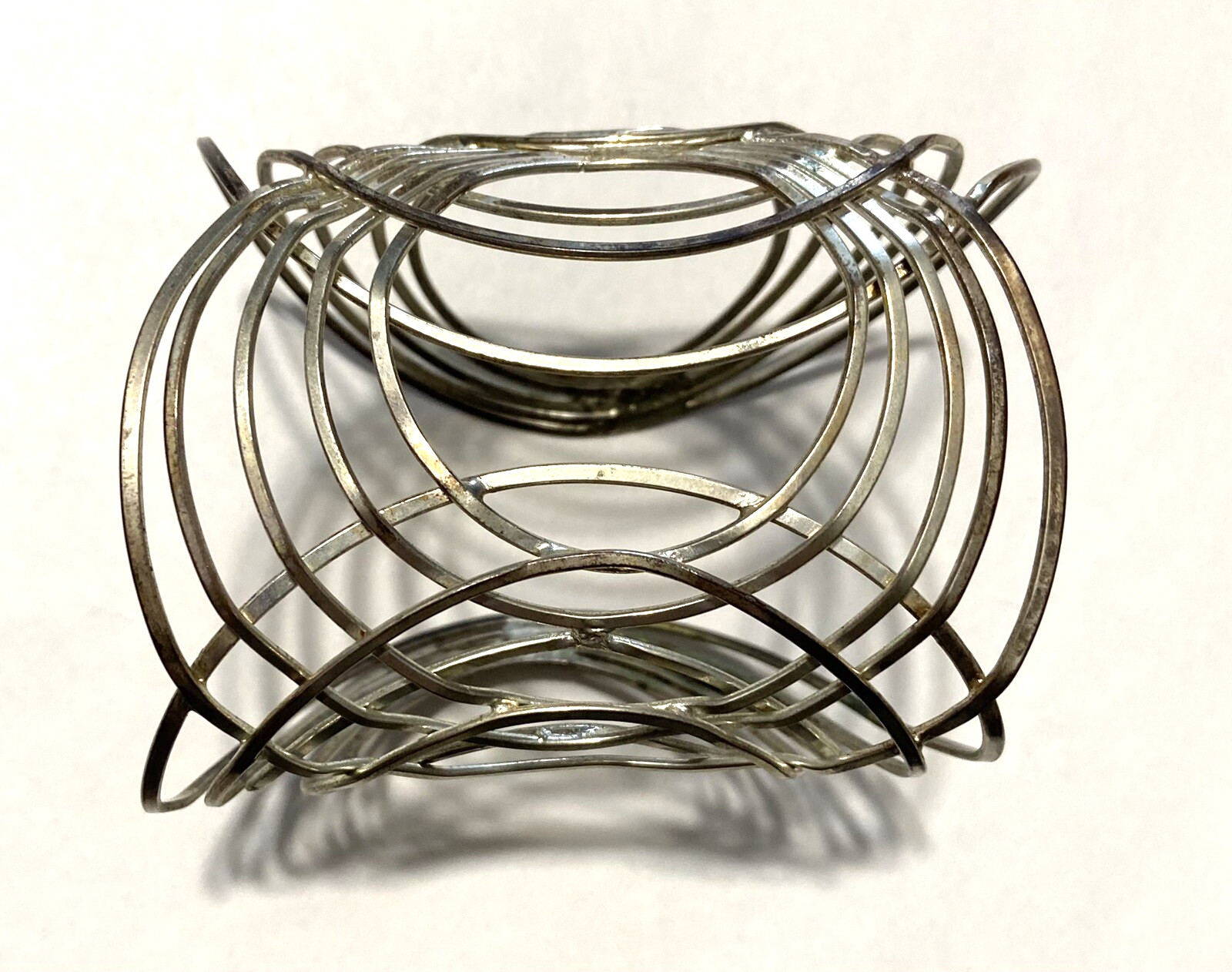 Artisan made Silver Wire Scroll Open Cuff Bracelet – 45g