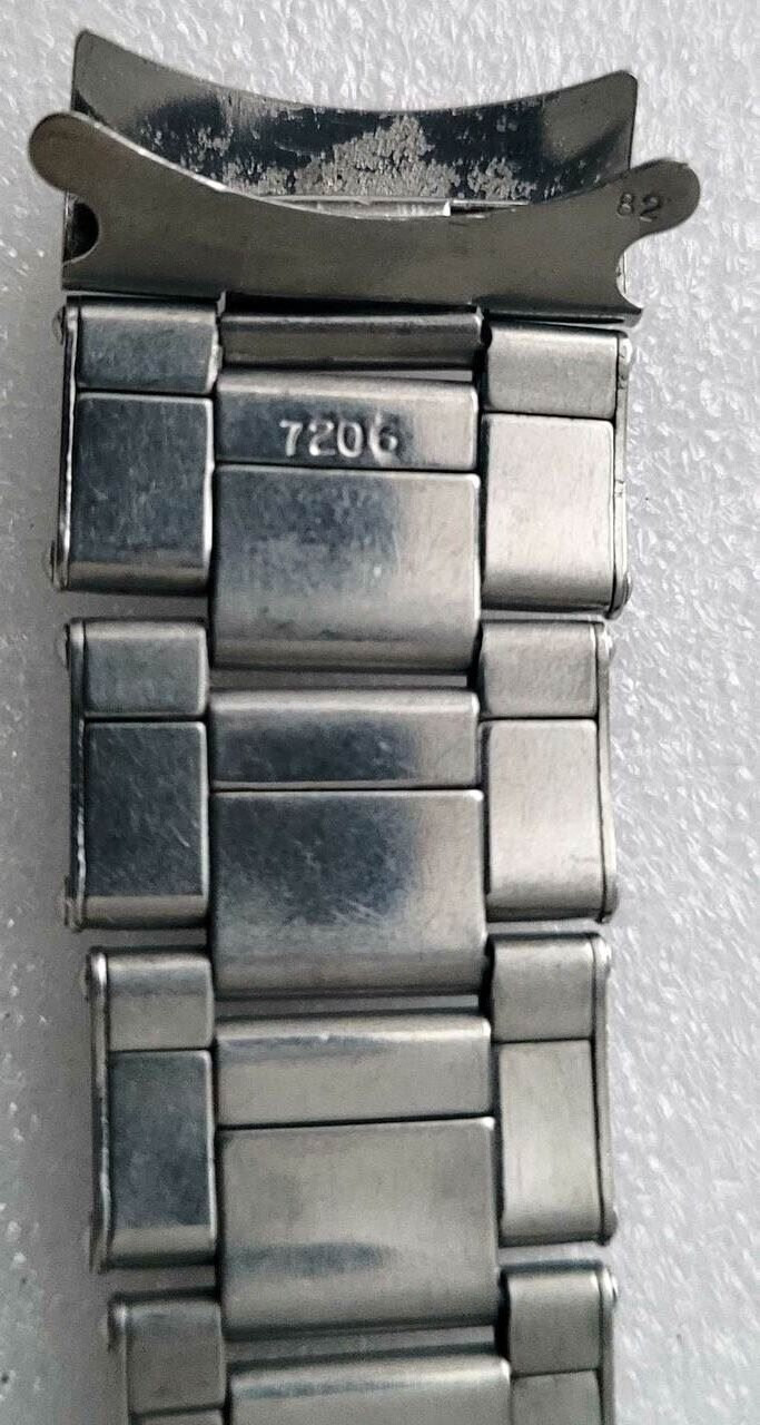 ROLEX 20MM FULL STEEL 82 END LINK FOR 7206 RIVETED OYSTER BAND BRACELET PART