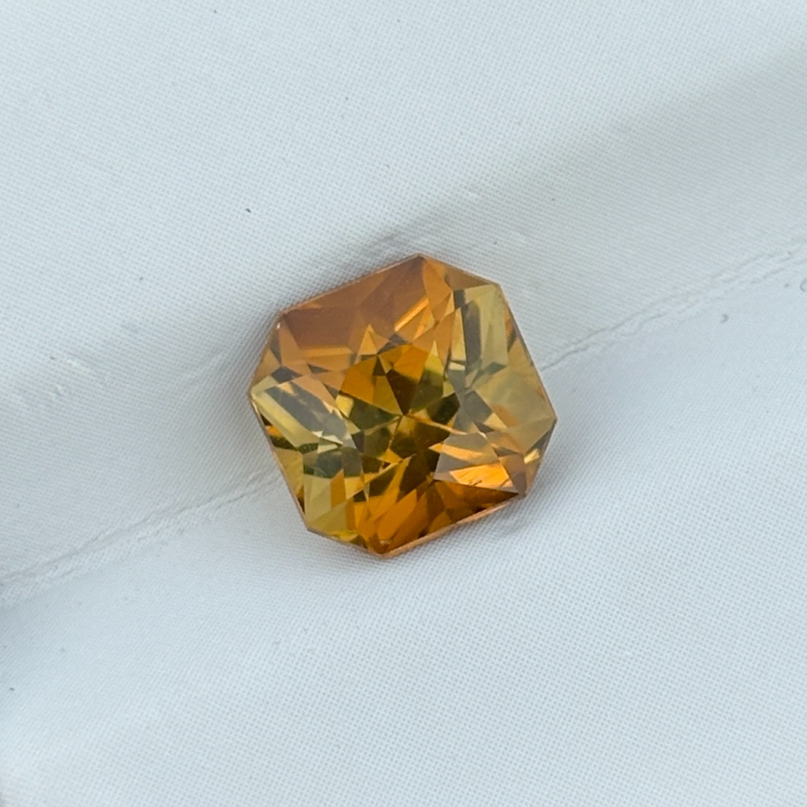 Natural Mustard Yellow Tourmaline 2.05ct Square Radiant | Congo | Gemstone