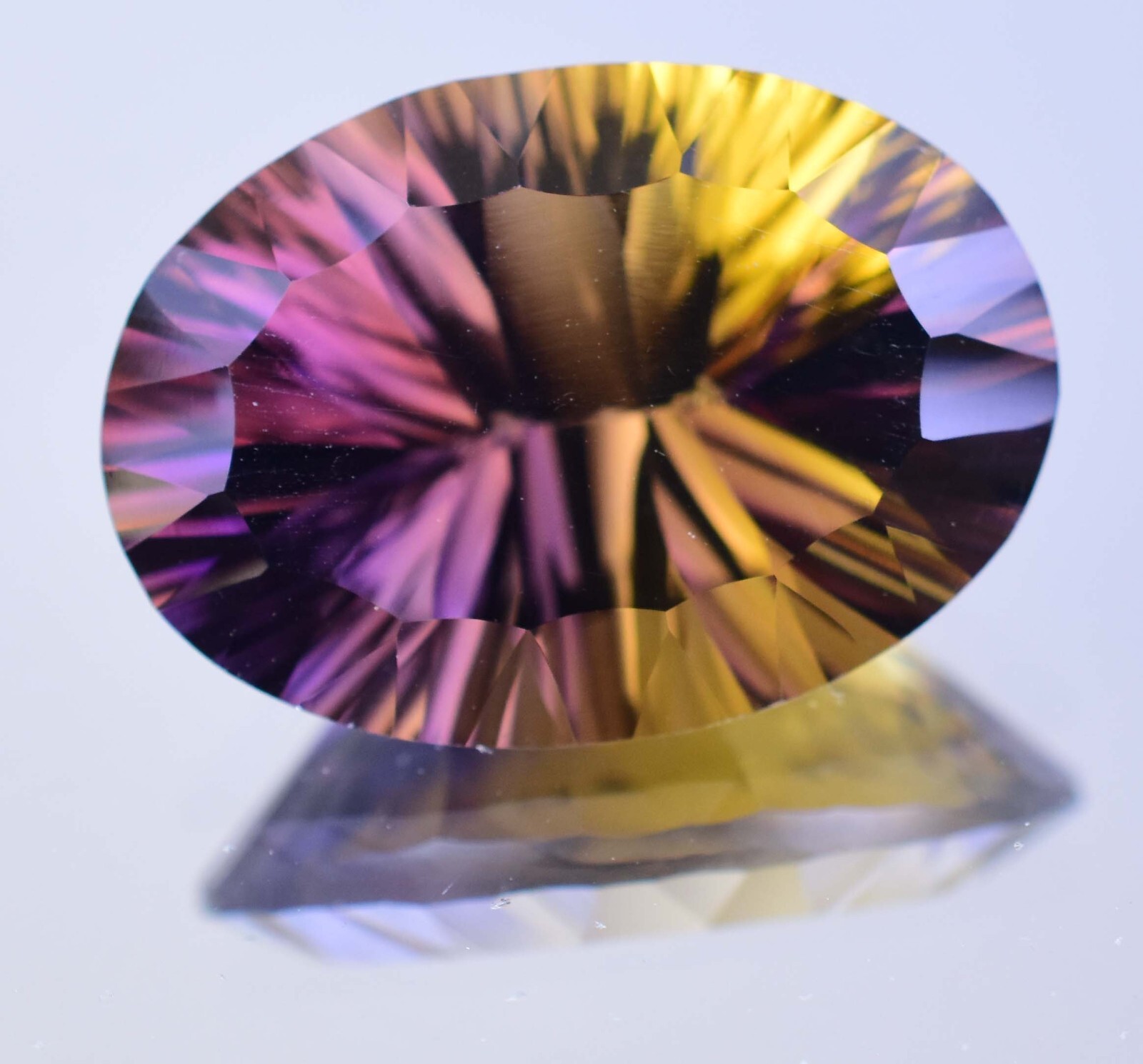 Flawless Natural Bi-Color Ametrine 26.35 Ct Oval Certified Untreated Gemstone