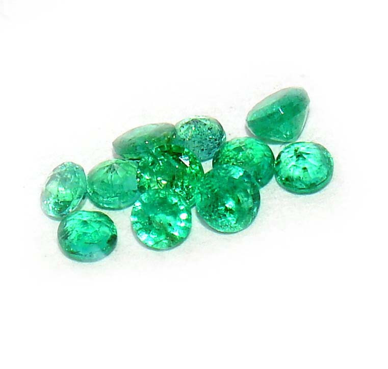 3 mm To 4 mm Natural Emerald Round Cut Lot 11 Pcs 1.71 CTS Loose Gemstones