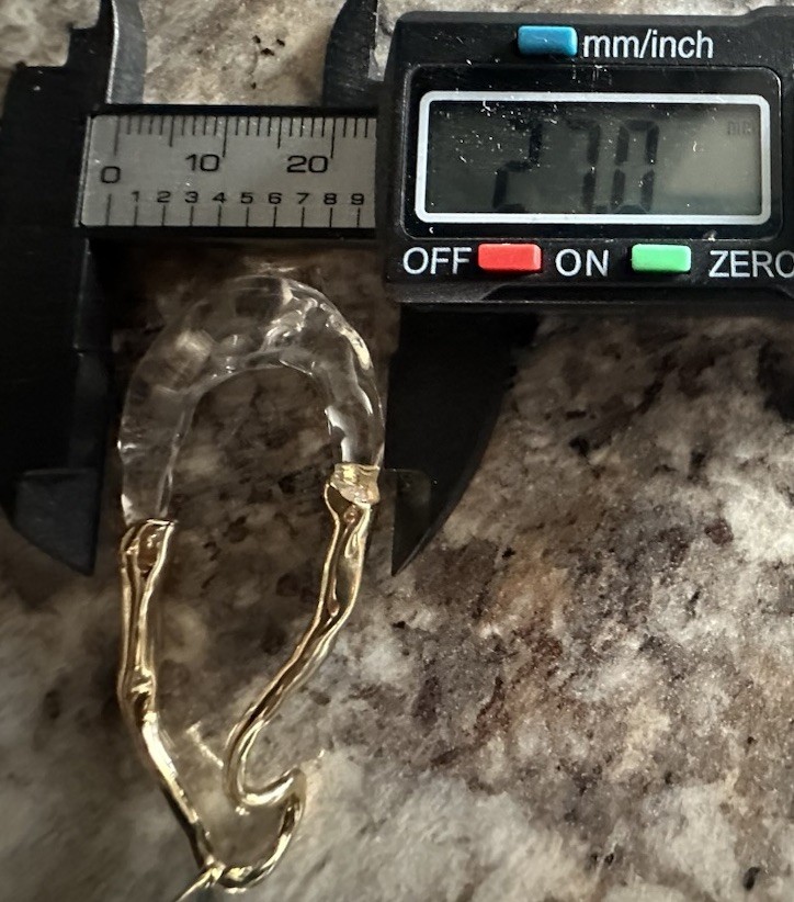 Anthropologie Hoop Earrings Crystal Lucite Metal Gold Boho Clear Irregular