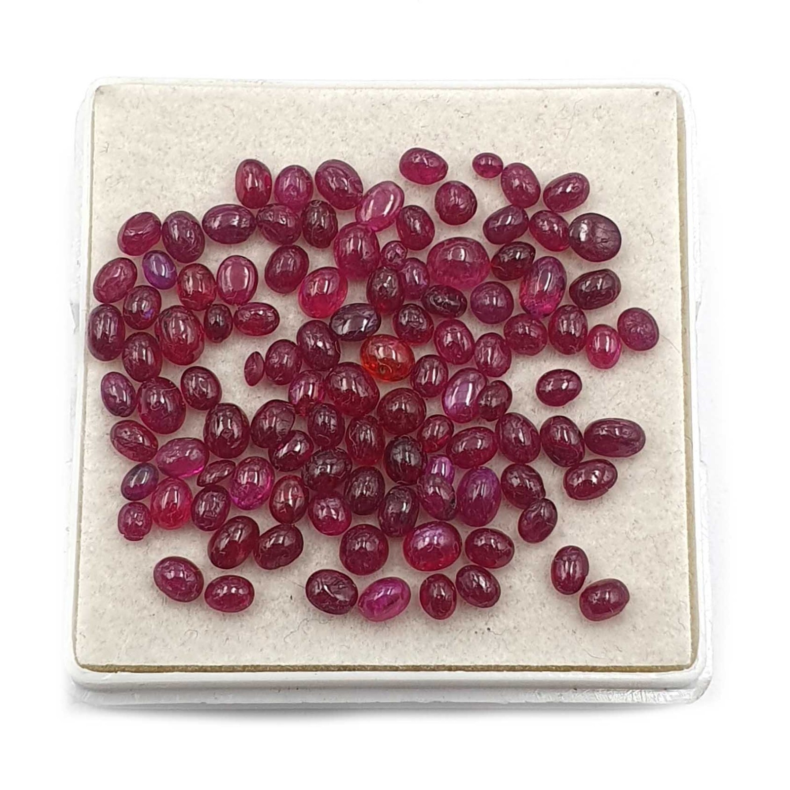 Natural Ruby Oval Cabochon Loose Gemstone Lot 20 Pcs 2*2.50-2.50*3 MM 2 CT