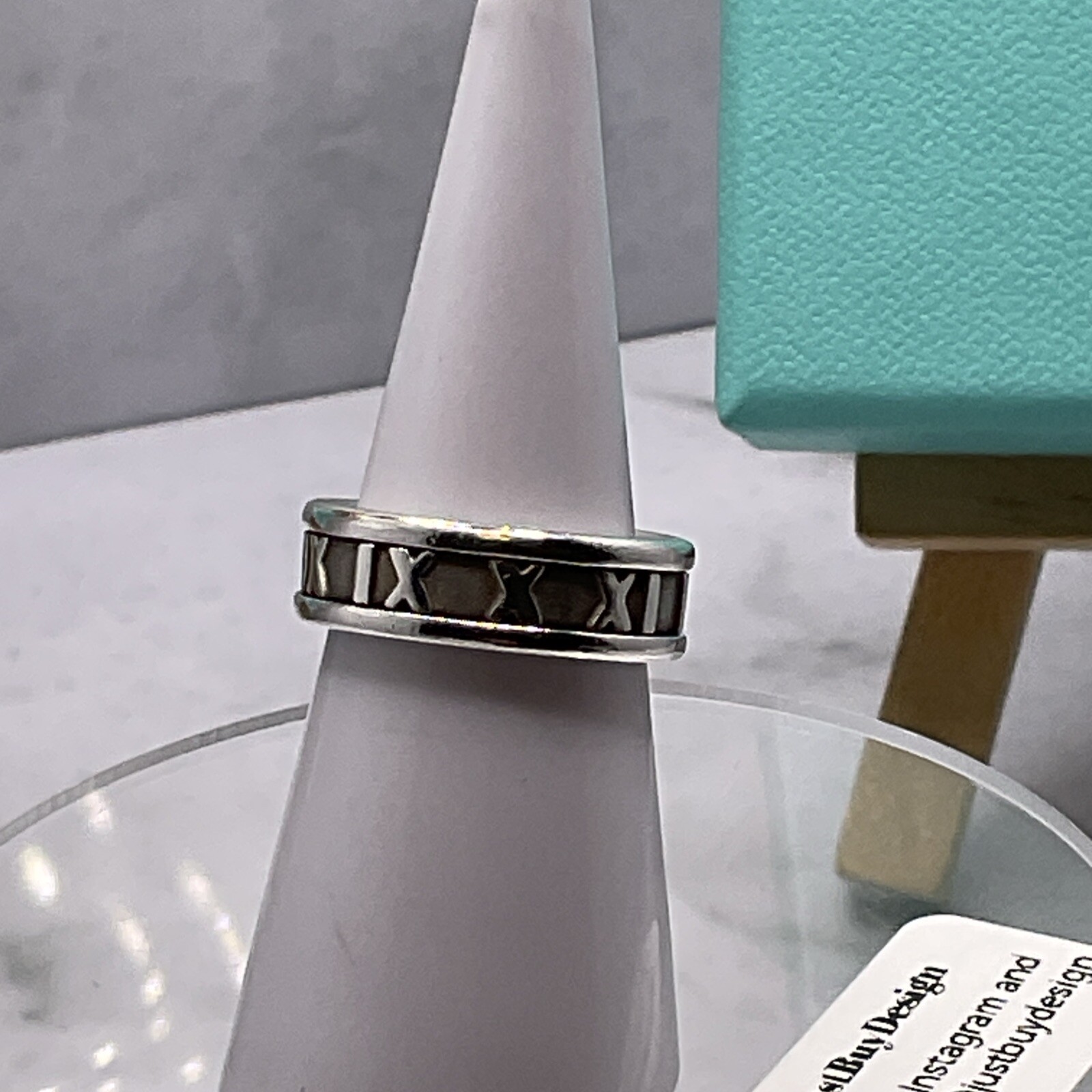 Tiffany & Co. 925 Atlas Ring. UK: K US: 5, U:50 .boxed & Pouch. 6.2mm Band.