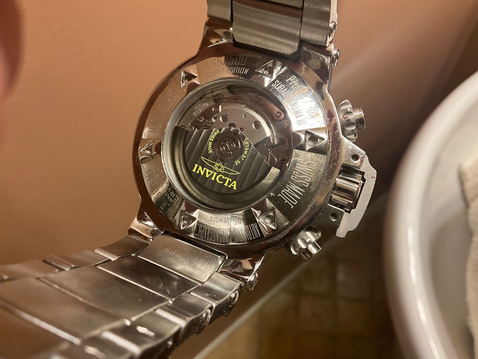 INVICTA SWISS MADE SUBAQUA NOMA III MODEL 5835 LE#165/500 VALJOUX 7751 AUTOMATIC