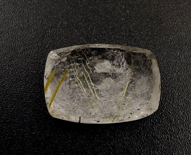 Rutilated Quartz Loose Gemstone 14X9.7X7mm Cushion Faceted Cut W8