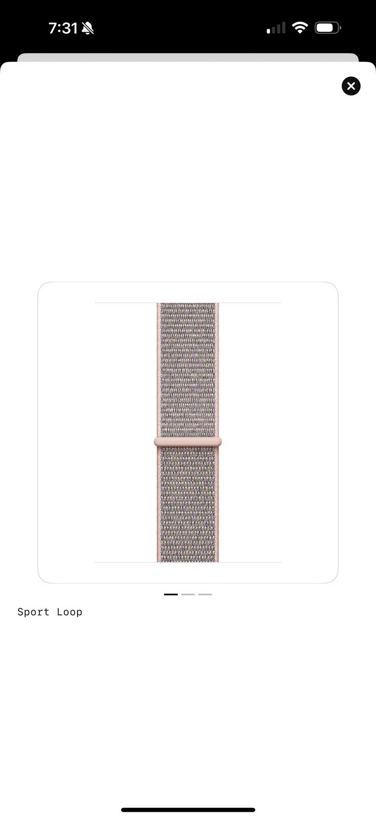 Apple Watch Sport Loop 40mm (38/41) Genuine OEM Pink Sand Used