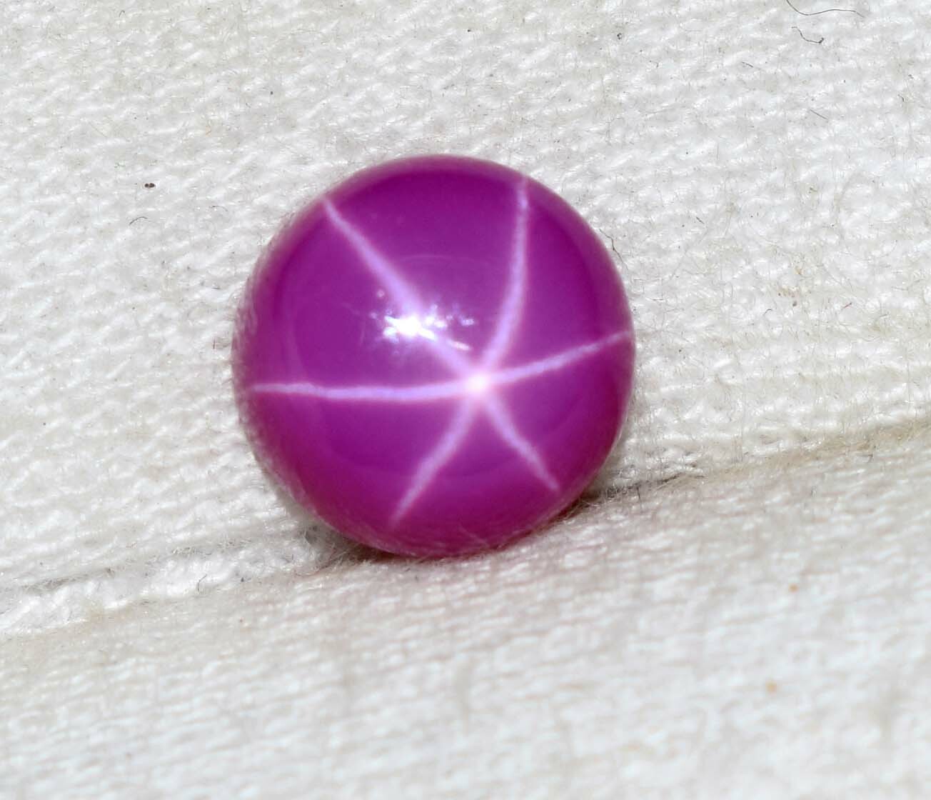 Natural 3-5 Ct Red Star Ruby Ring Size Gems 6 Rays Round Shape Certified SJ13