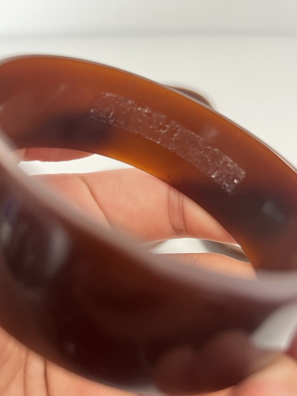 VTG Dark Brown Bakelite Bangle Bracelets – Lot of 4 – Diff Sizes – 1 Carved