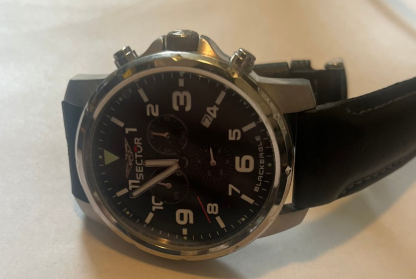 SECTOR MEN’S BLACK CHRONOGRAPH SPORT WATCH BLACK EAGLE DATE WATCH