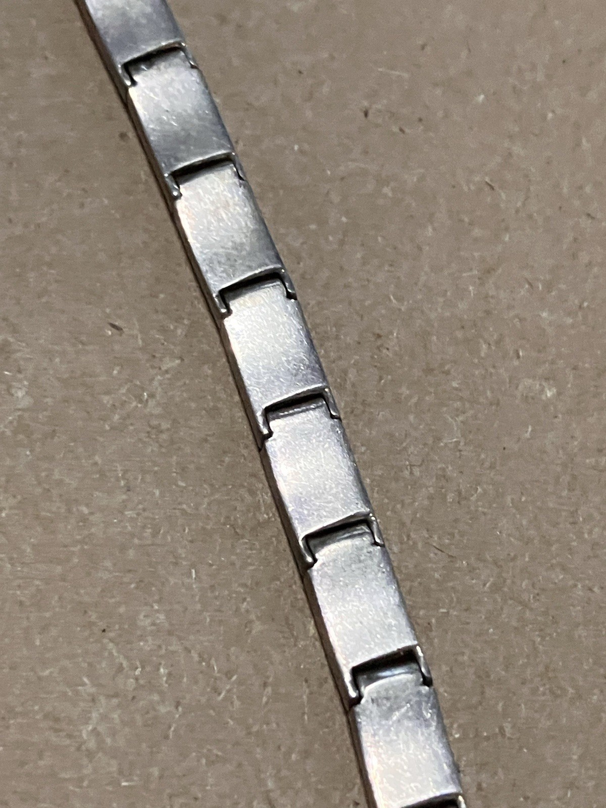 Peyote Bird PB 925 Sterling Beige Shell Inlay 7.5” Link Bracelet ~ 12g